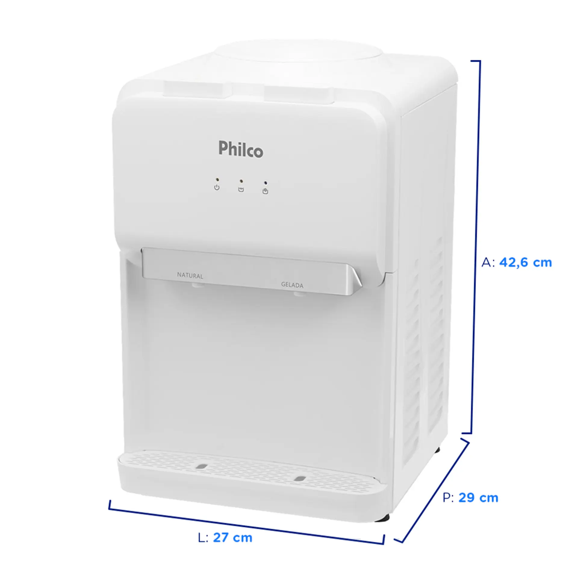 Bebedouro de Água Eletrônico para Galão de até 20L Philco PBE11 - Branco - 110 Volts