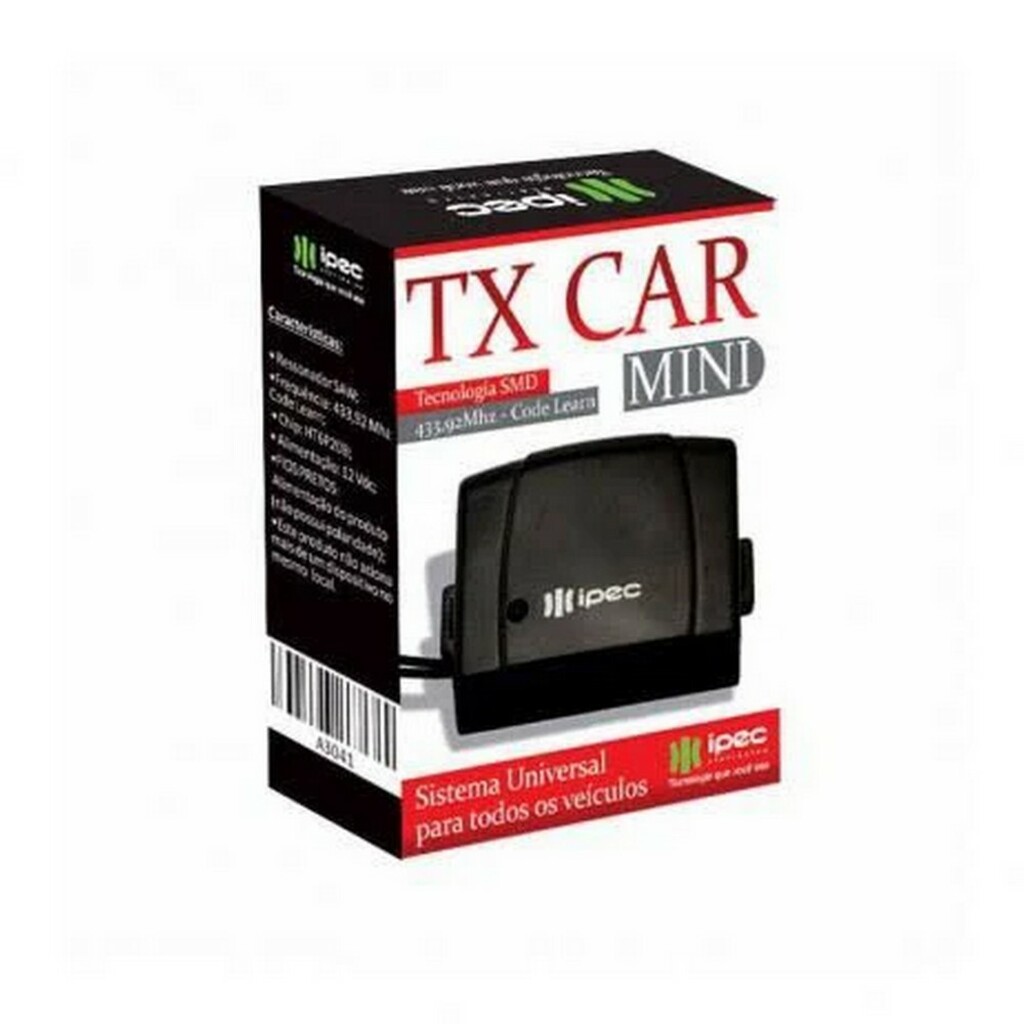 Controle Transmissor TX Car Mini Ipec 433,92 MHZ Code Learn - A3041