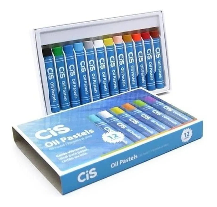 Giz de Cera CIS Oleoso OIL Pastels 12 Cores