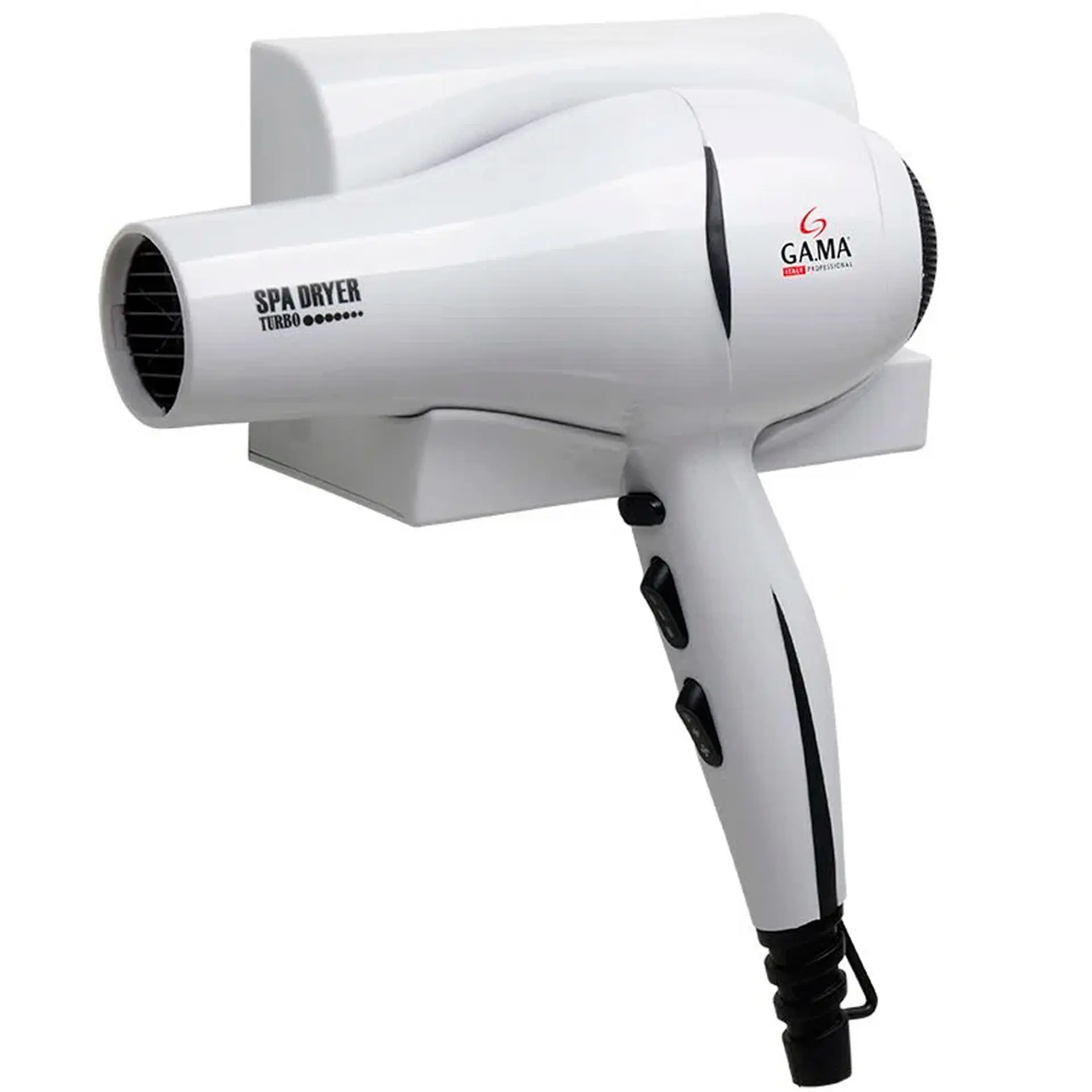 Secador de Cabelo Parede Gama Spa Dryer Turbo 2 Velocidades 1900W - Branco - 220 Volts