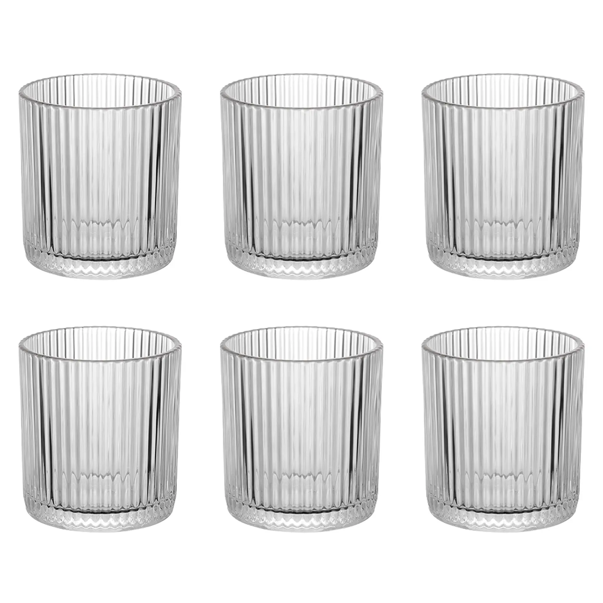 Conjunto de Copos de Vidro 320mL 6 Peças Graffiato Hauskraft