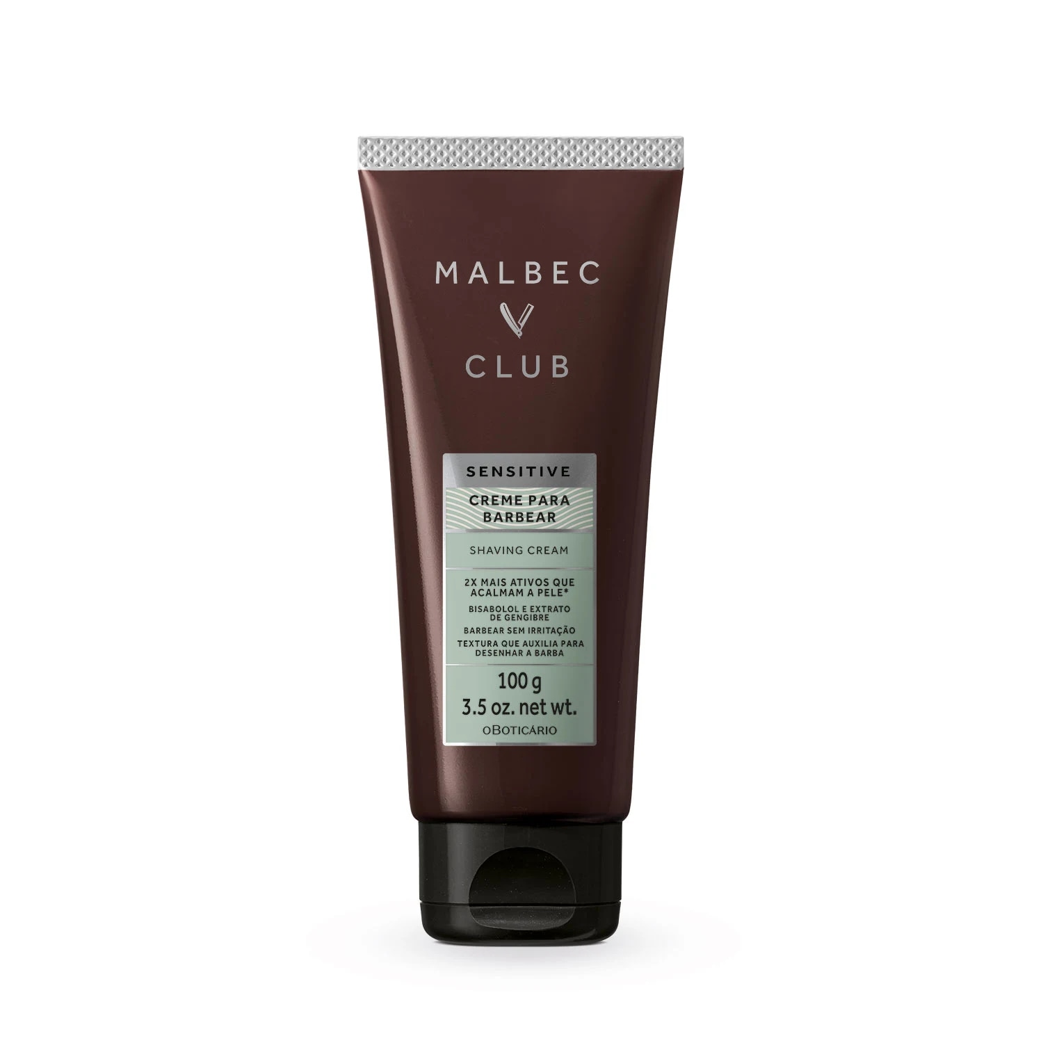 Combo Uomini Black Desodorante Colônia 100ml +Creme para Barbear Malbec Club Sensitive 100g