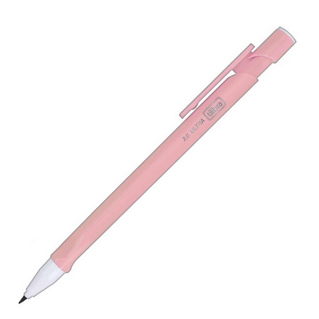 Lapiseira Plástica 2.0mm com Apontador Rosa Tilibra - Unitário - 325082