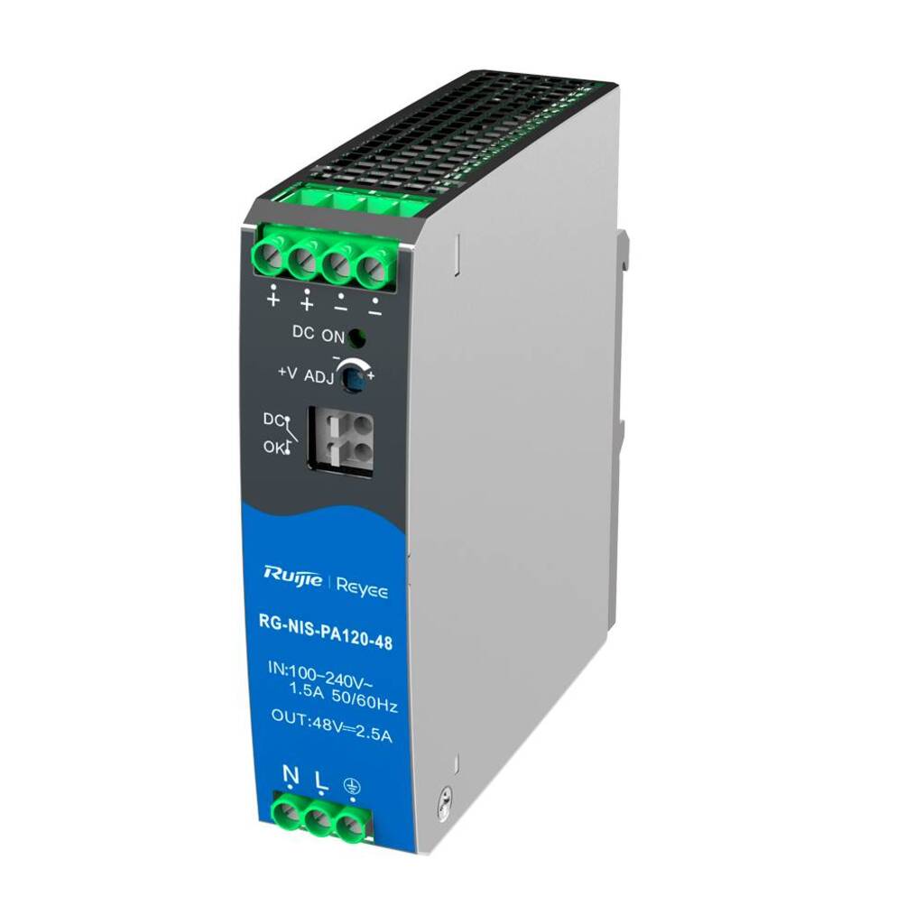 Fonte para Switch Industrial Chaveada 120 Watts 48 Volts Bivolts Ruijie/Reyee - RG-NIS-PA120-48