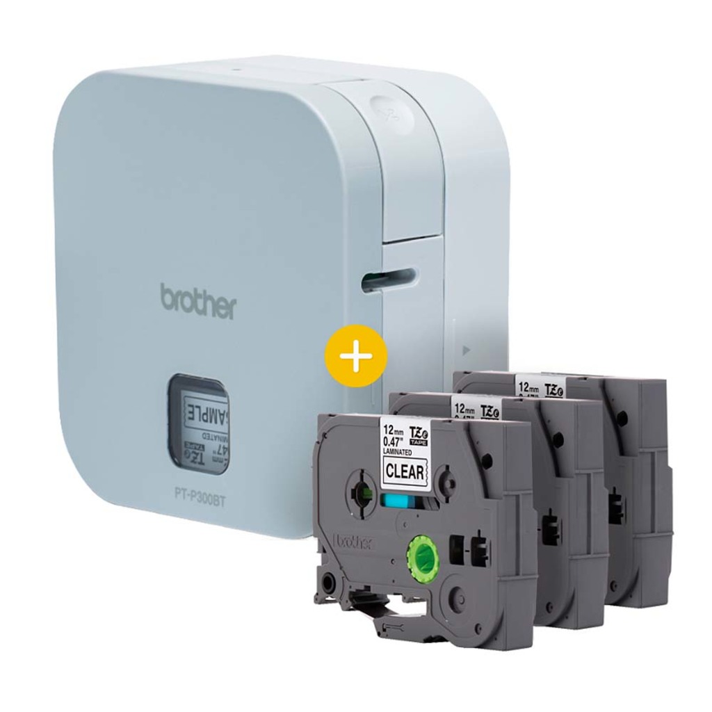 Rotulador Eletrônica Brother PTP300BTBP Vem com 3 Fitas TZe231