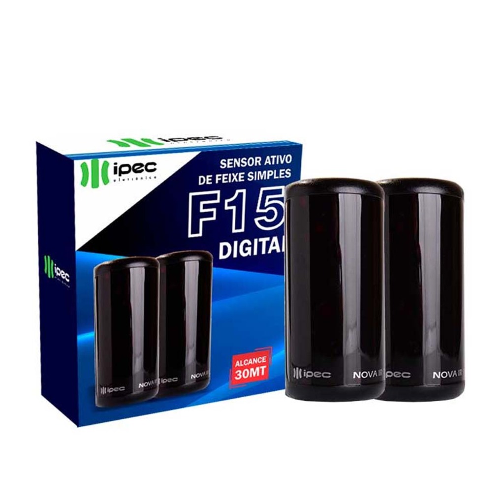 Sensor Infravermelho Ativo de Barreira Feixe Simples 30 Metros F15 Ipec - A2379