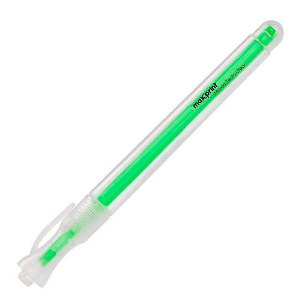 Caneta Marca Texto Clear Verde Caixa com 12 Unidades - Maxprint - 70000142