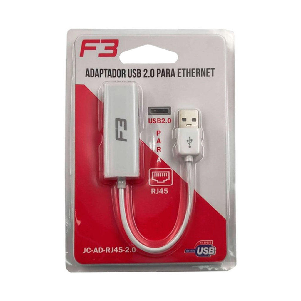 Adaptador USB A-Macho - Rede RJ45 10/100 F3 - 1046