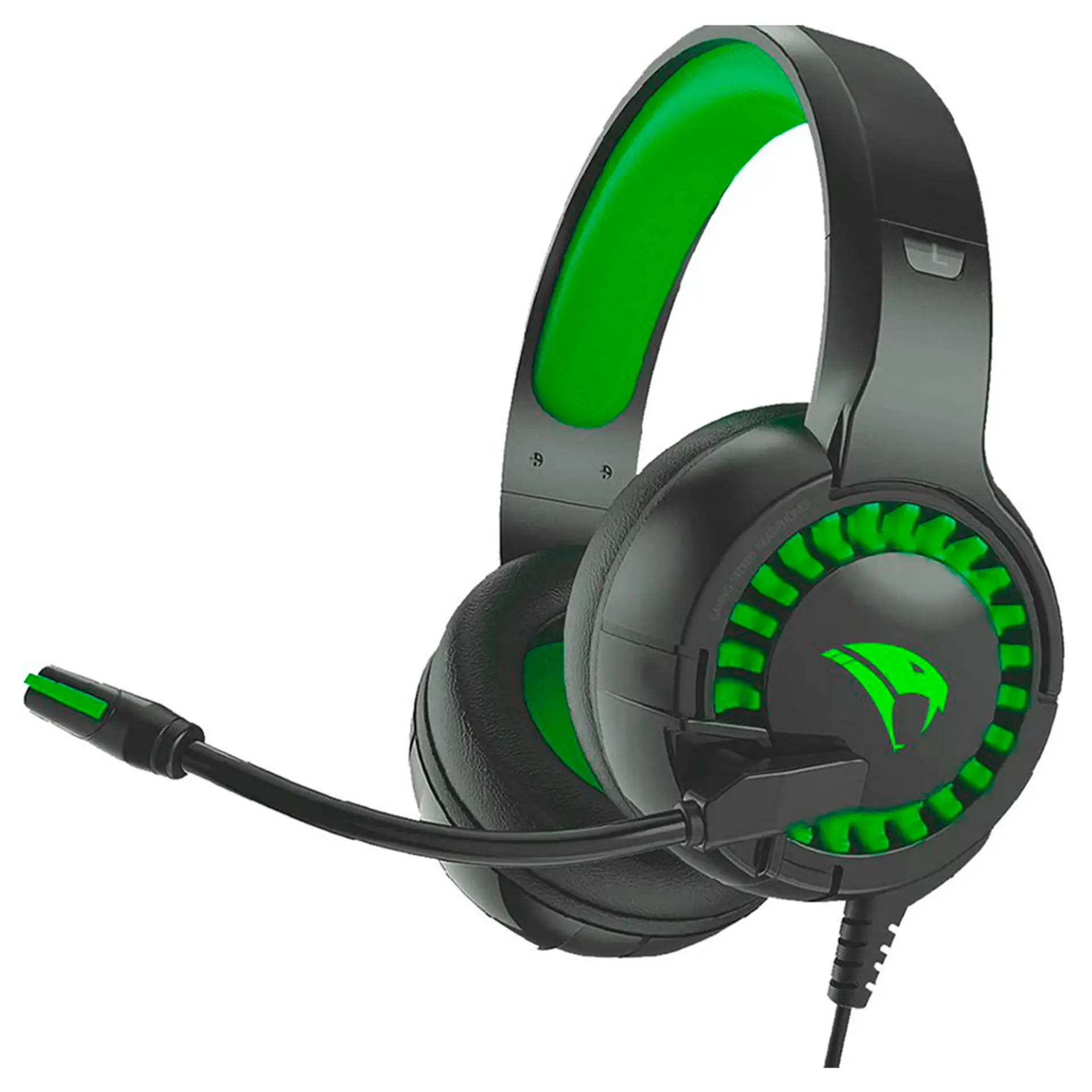 Headset Gamer Viper Pro Phyton com LED Fixo com Microfone Omnidirecional - Preto/Verde - Bivolt