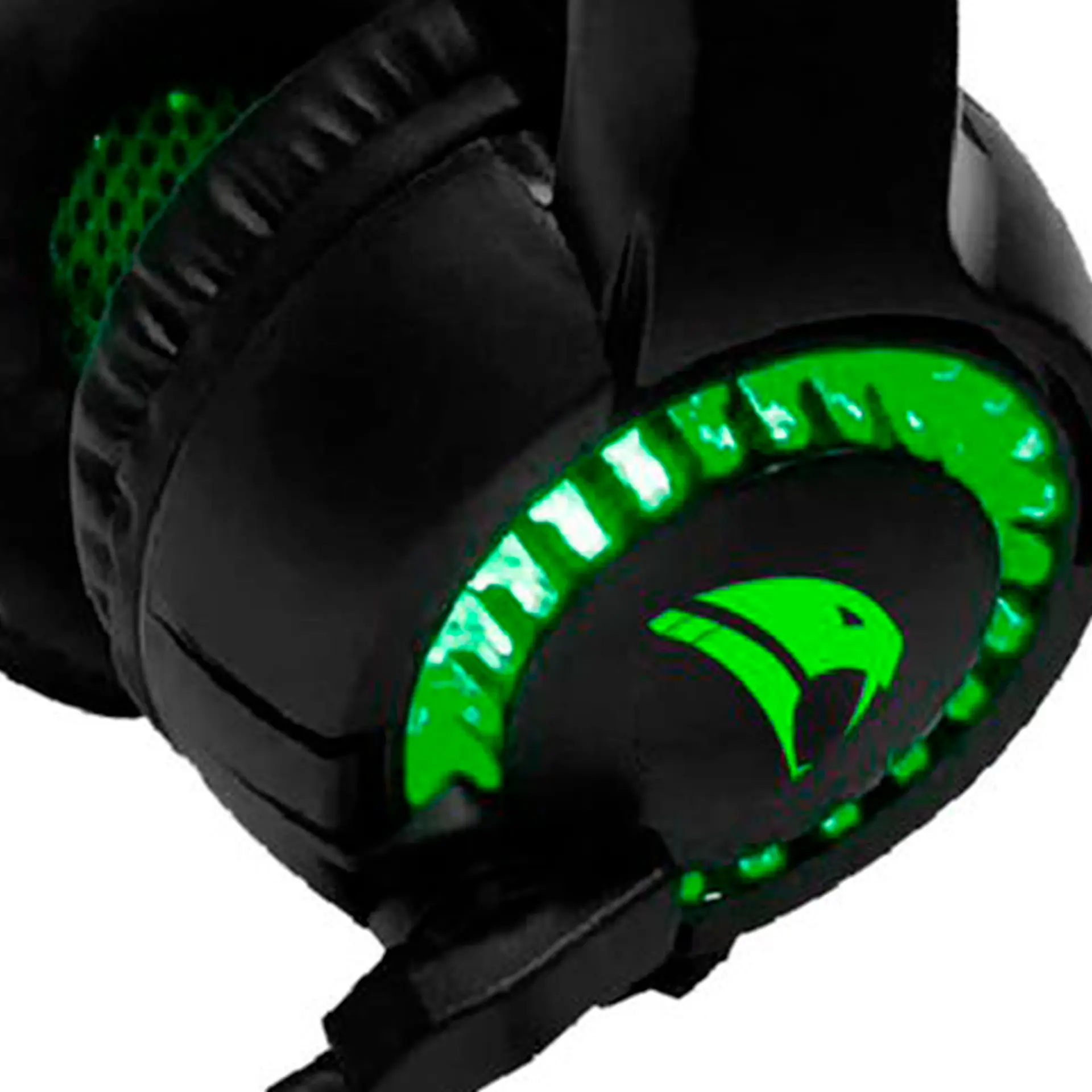 Headset Gamer Viper Pro Phyton com LED Fixo com Microfone Omnidirecional - Preto/Verde - Bivolt