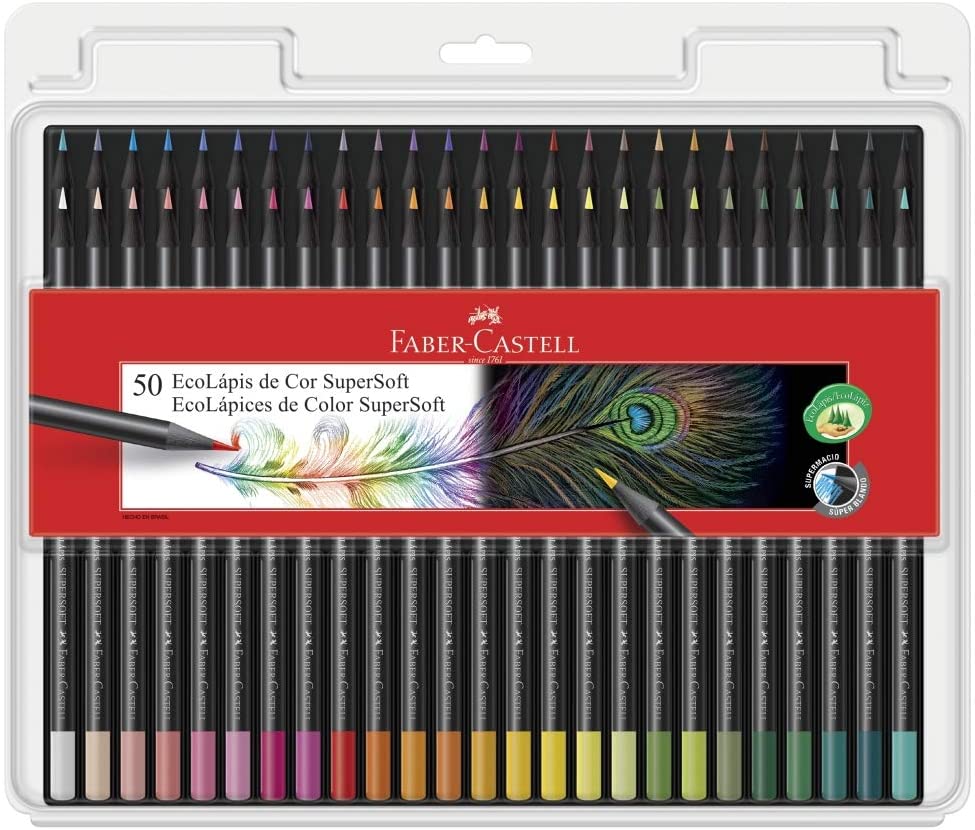 Lápis de Cor Faber Castell 50x1 Grande Supersoft