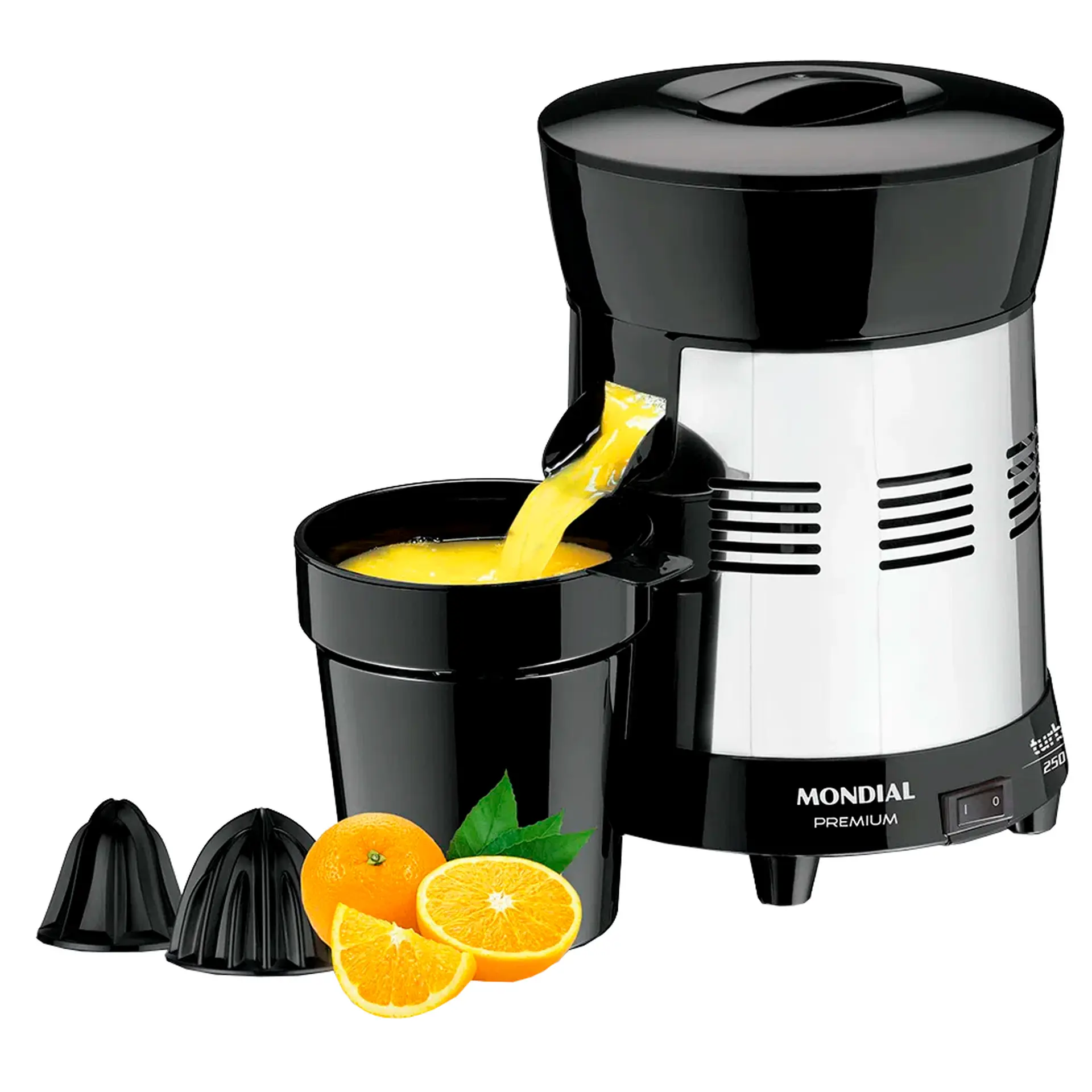 Espremedor de Frutas Mondial Premium Turbo E-10 1L 250W - Inox/Preto - Bivolt