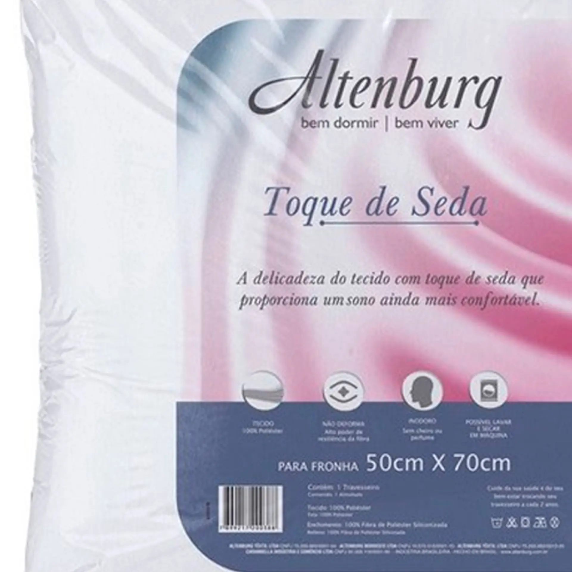 Travesseiro Altenburg Toque de Seda Suporte Macio - Branco
