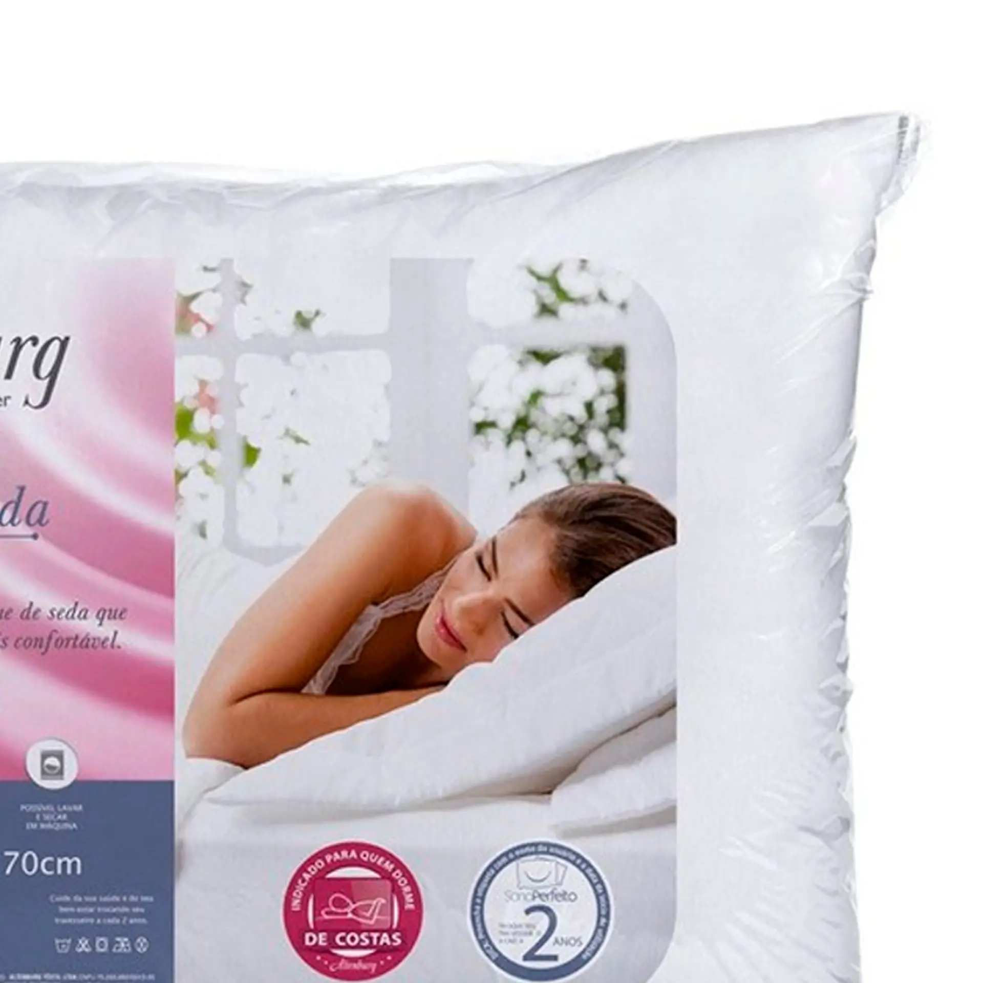 Travesseiro Altenburg Toque de Seda Suporte Macio - Branco