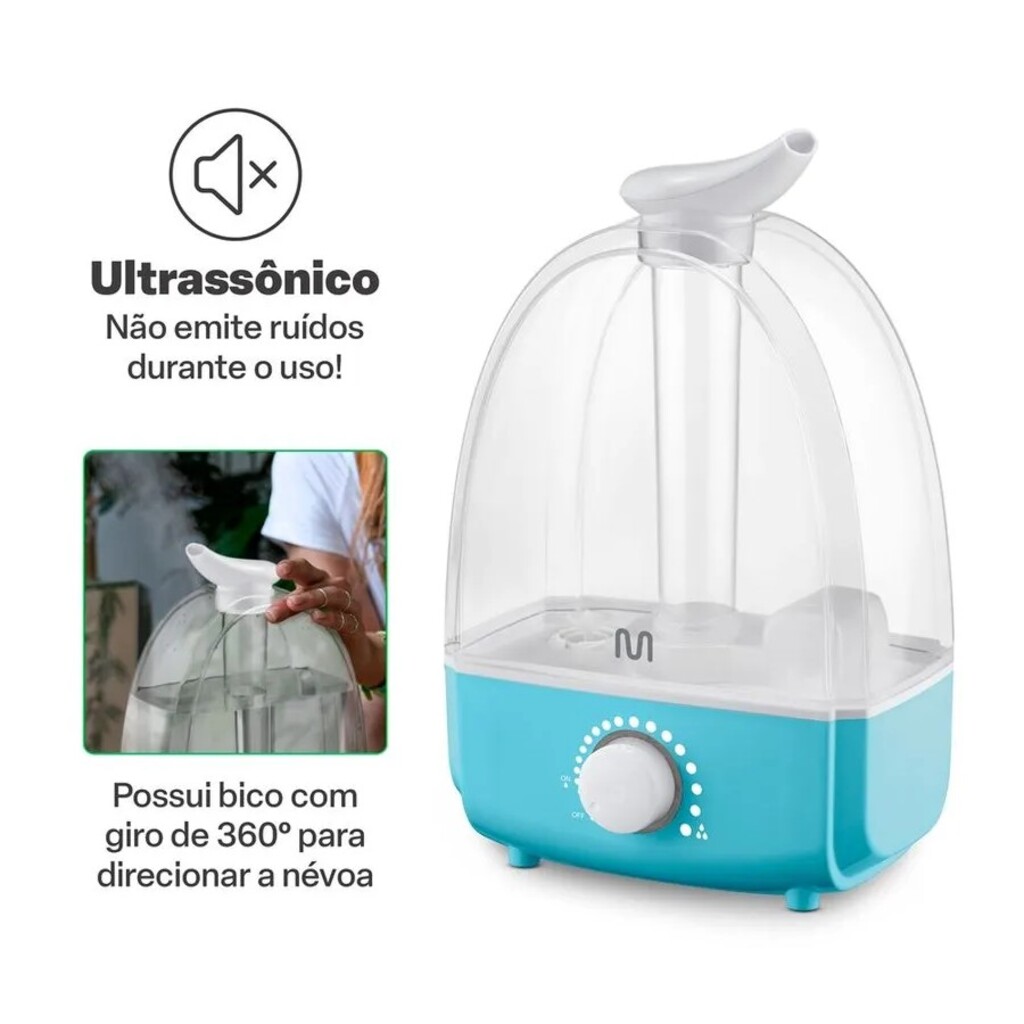 Umidificador de Ar Multilaser Ar Clear  Bivolt 3,2 Litros Branco - HC167