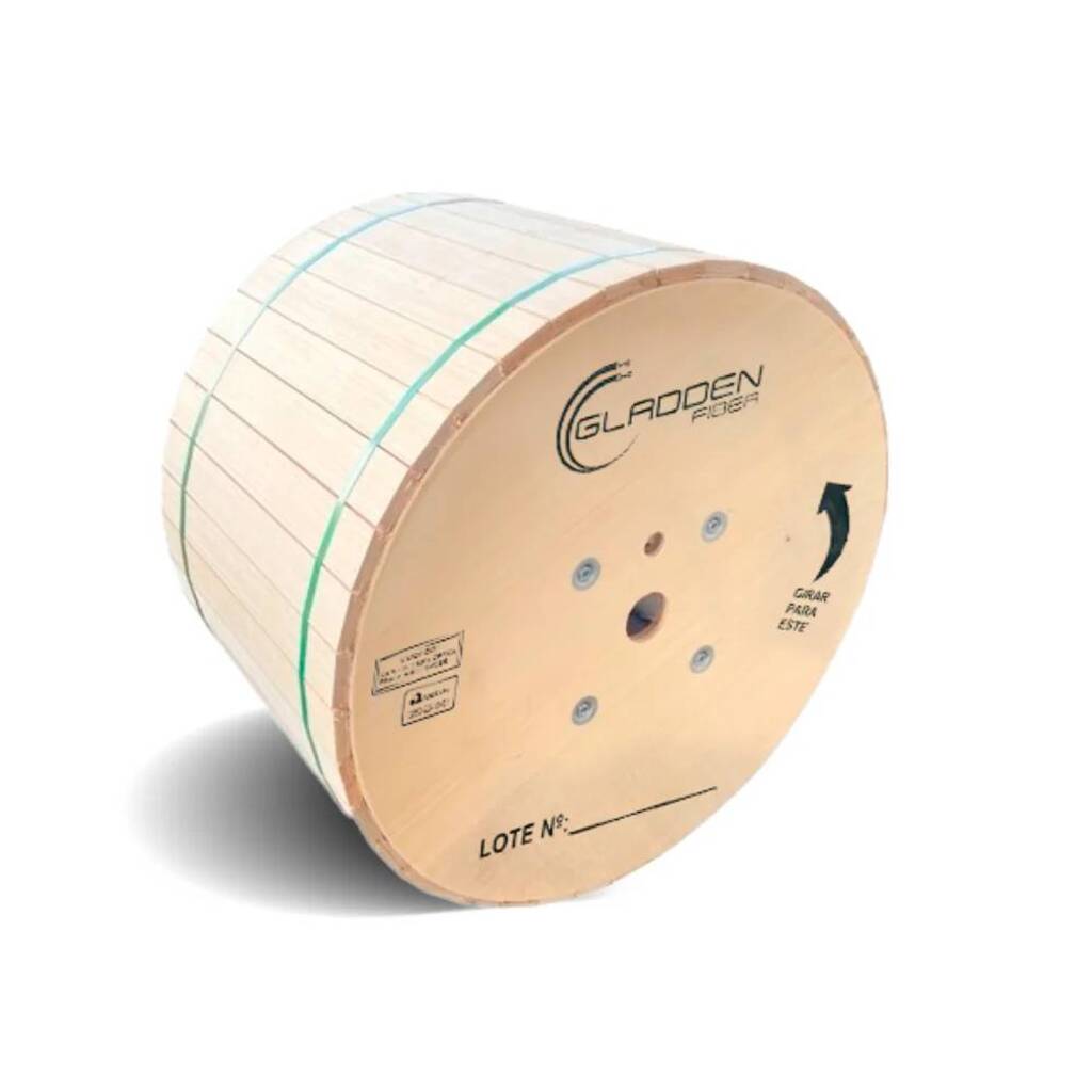 Cabo de Fibra Óptica Asu80 12FO Preto Rolo 3KM 6,5mm Gladden 68000278