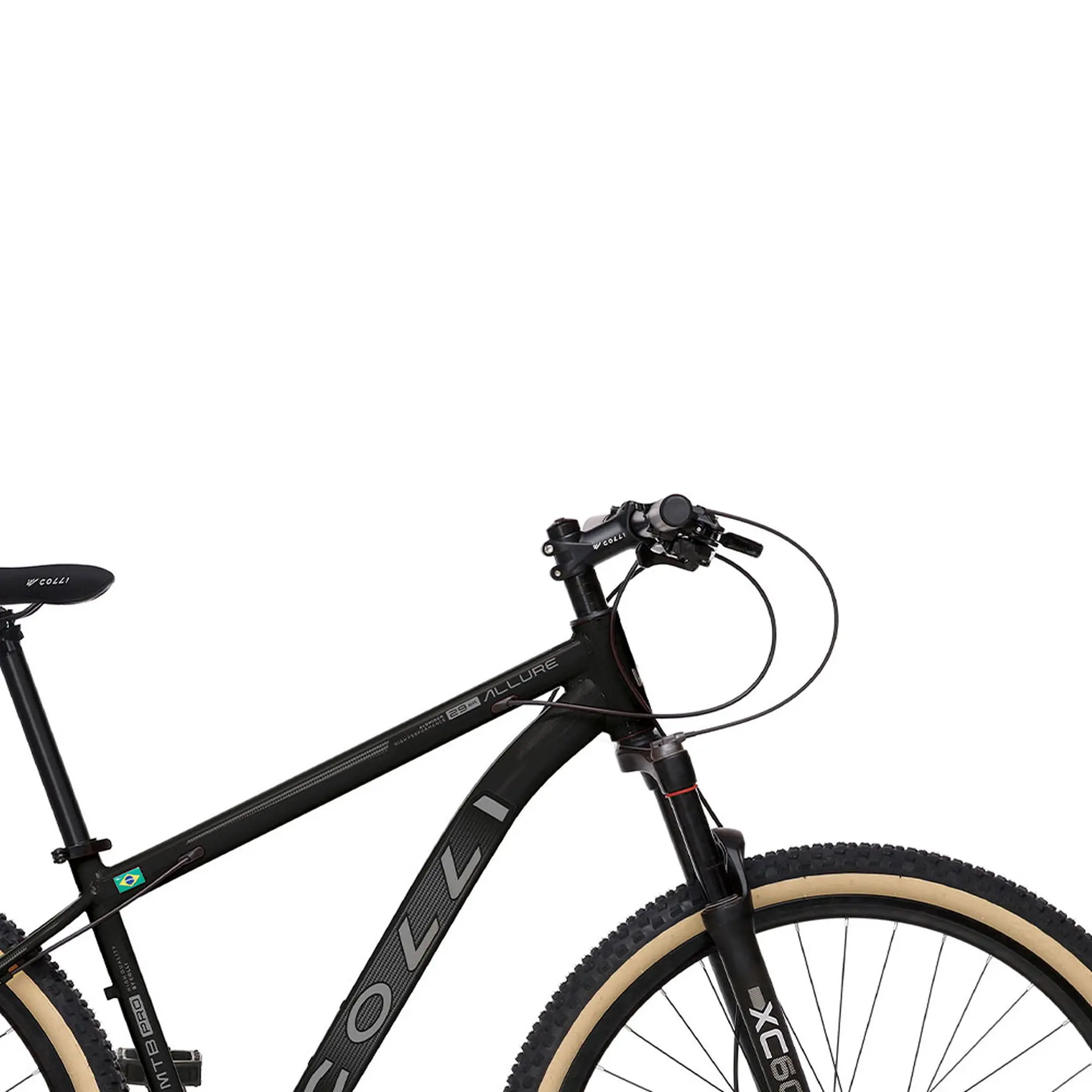Bicicleta Aro 29 Colli Allure Premium 12 Marchas Freio a Disco Hidráulico - Preto com Chumbo