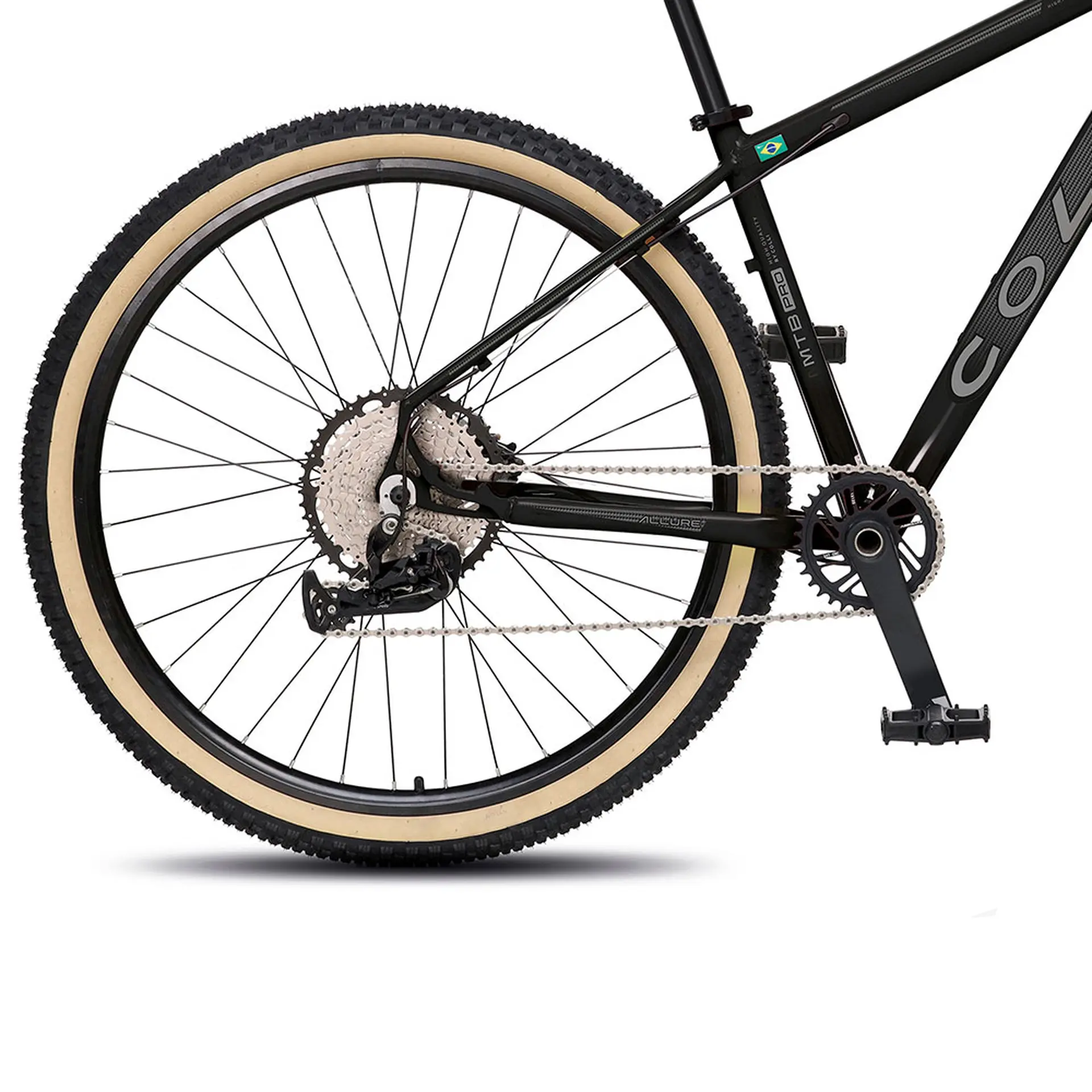 Bicicleta Aro 29 Colli Allure Premium 12 Marchas Freio a Disco Hidráulico - Preto com Chumbo