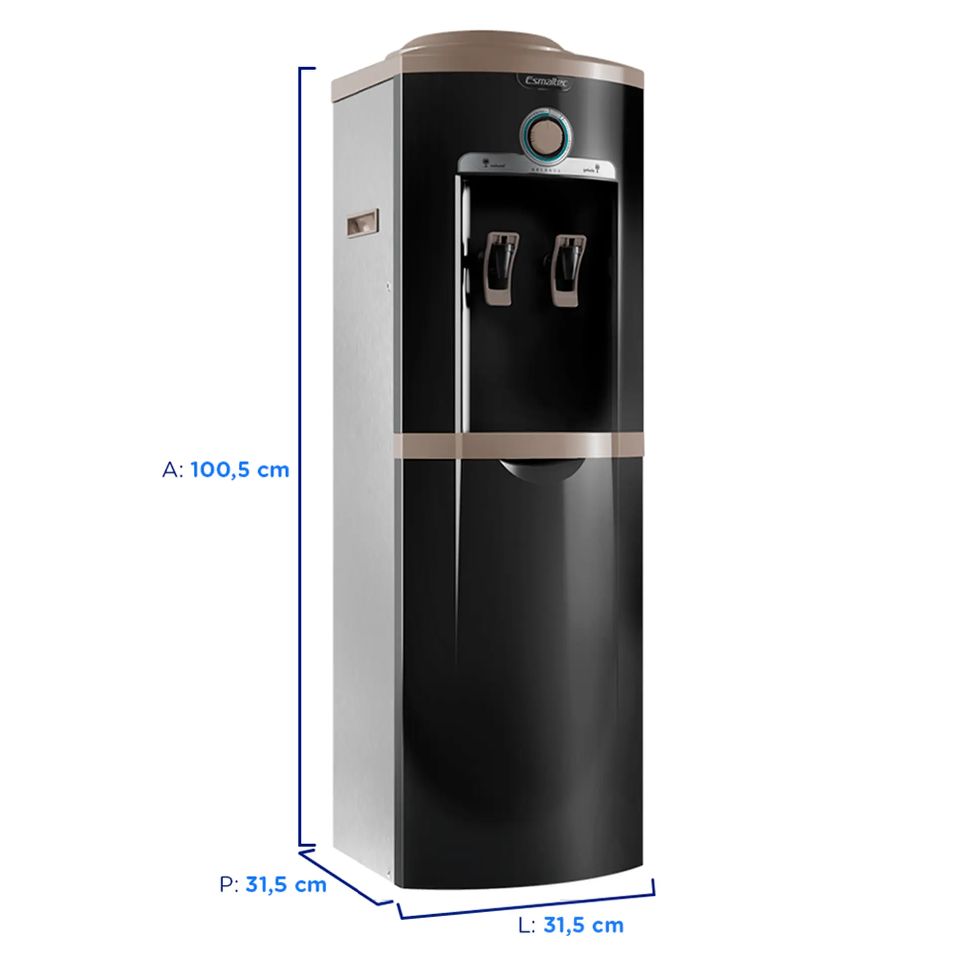 Bebedouro de Água Eletrônico Esmaltec 1,8L Sistema Easy Open EGC35B - Inox - 110 Volts
