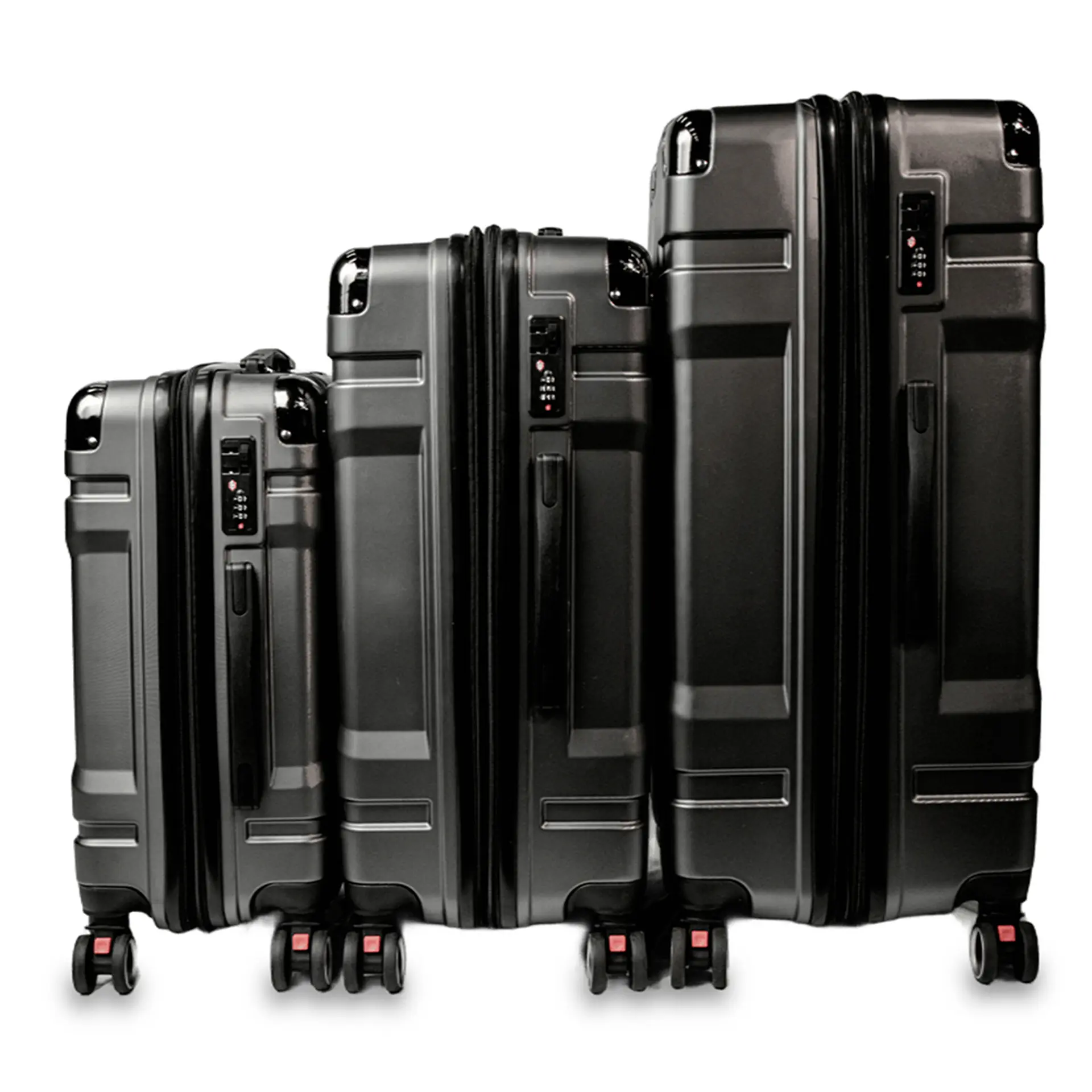 Conjunto de Mala de Viagem Mark Blank Policarbonato Expansível - Cinza