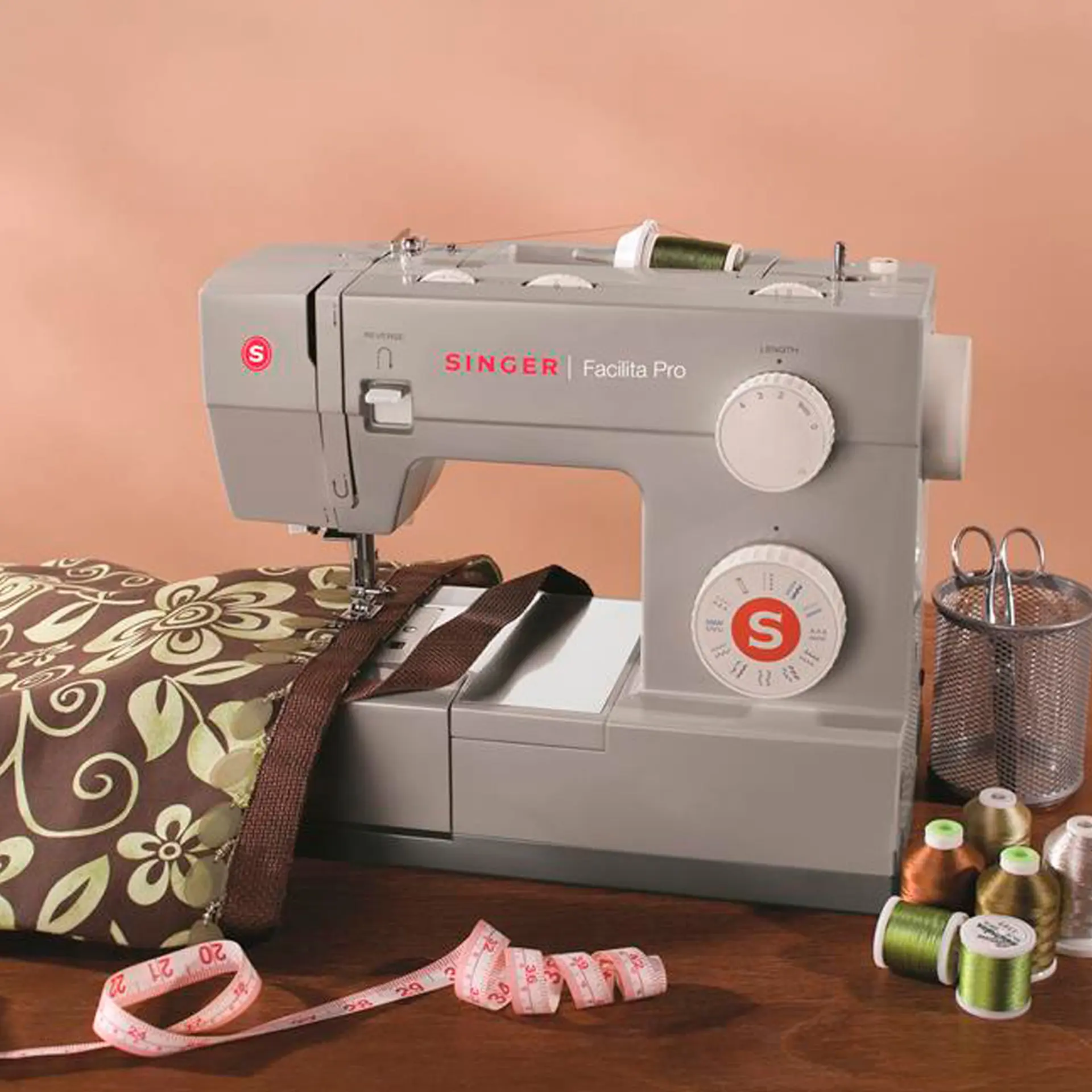 Máquina de Costura Singer Facilita Pro 4423 22 Pontos Base em Aço - Cinza - 110 Volts