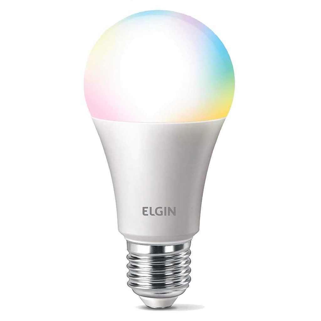 Lâmpada Led Bulbo Smart RGB Wi-Fi 10 W Bivolt Elgin - 48BLEDWIFI00 - Compatível com Alexa e Google Assistente