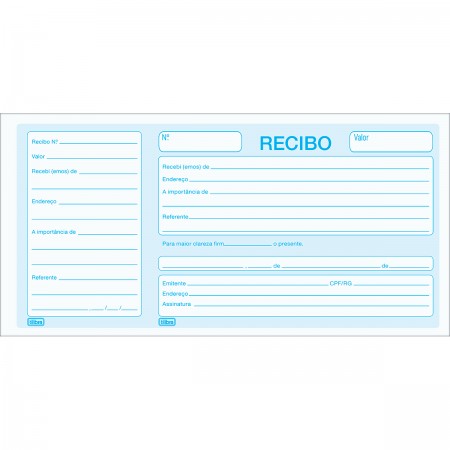 Recibo Comercial Tilibra com Canhoto 50 Folhas Grande