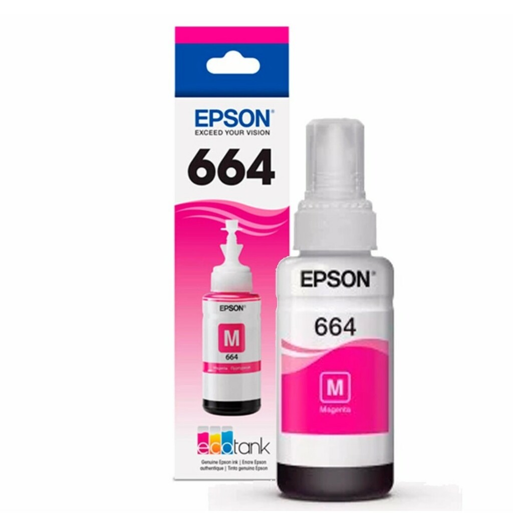 Tinta para Cartucho Epson Magenta Original - T664320 - 6.500 páginas para L220, L365, L375, L380, L395, L555, L565, L575, L110, L1300