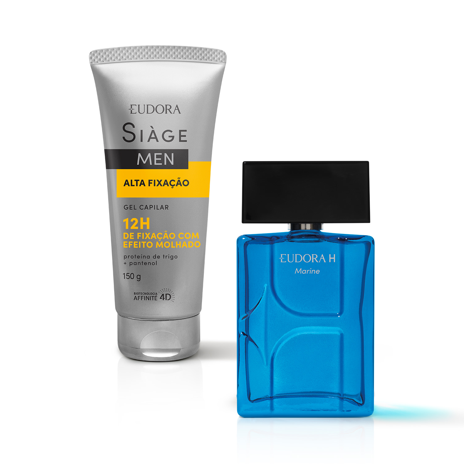 Combo Eudora H Marine Desodorante Colônia 100ml + Gel Capilar Siàge Model Men 150g