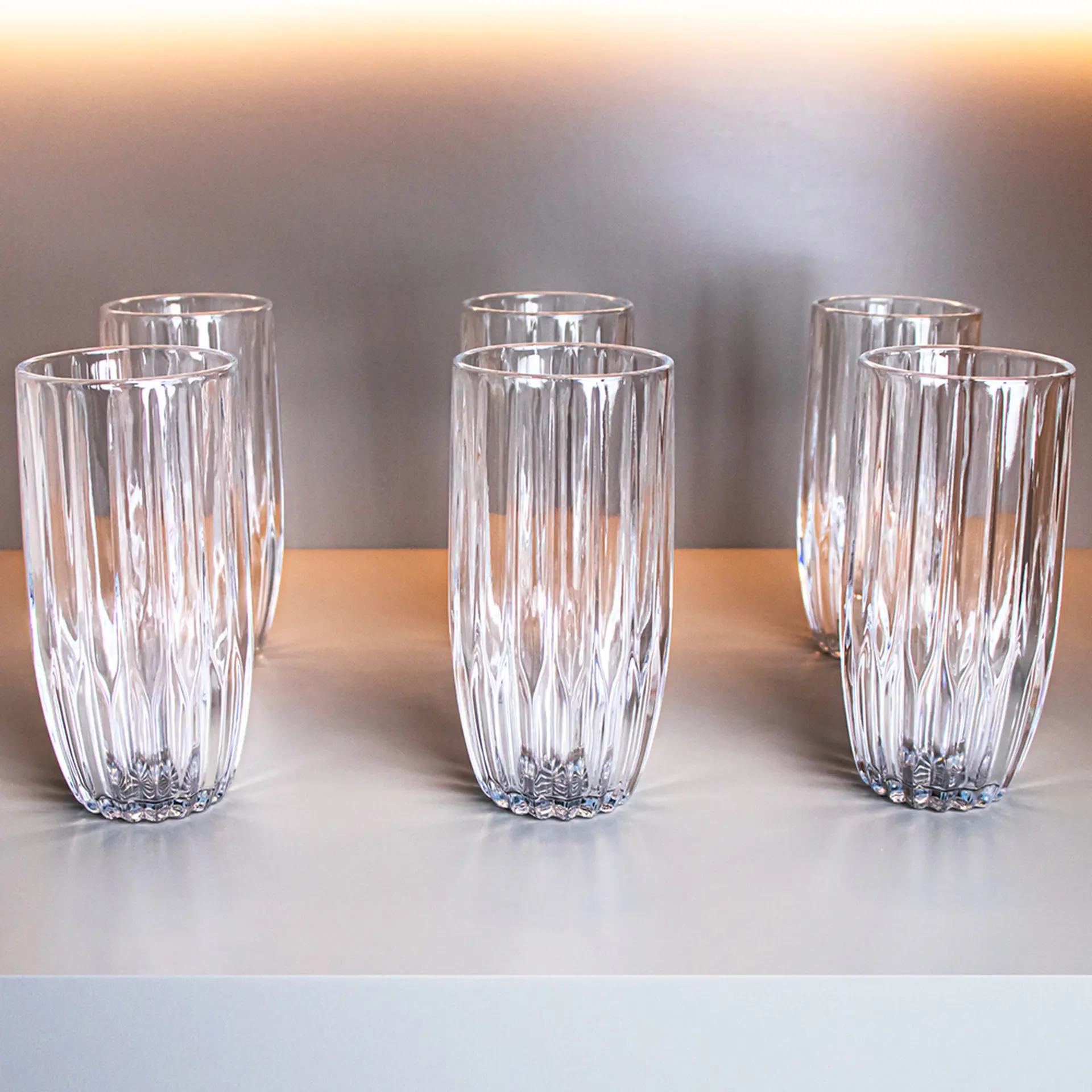 Conjunto de Copos 365ml 6 Peças Elegance Mark Blank