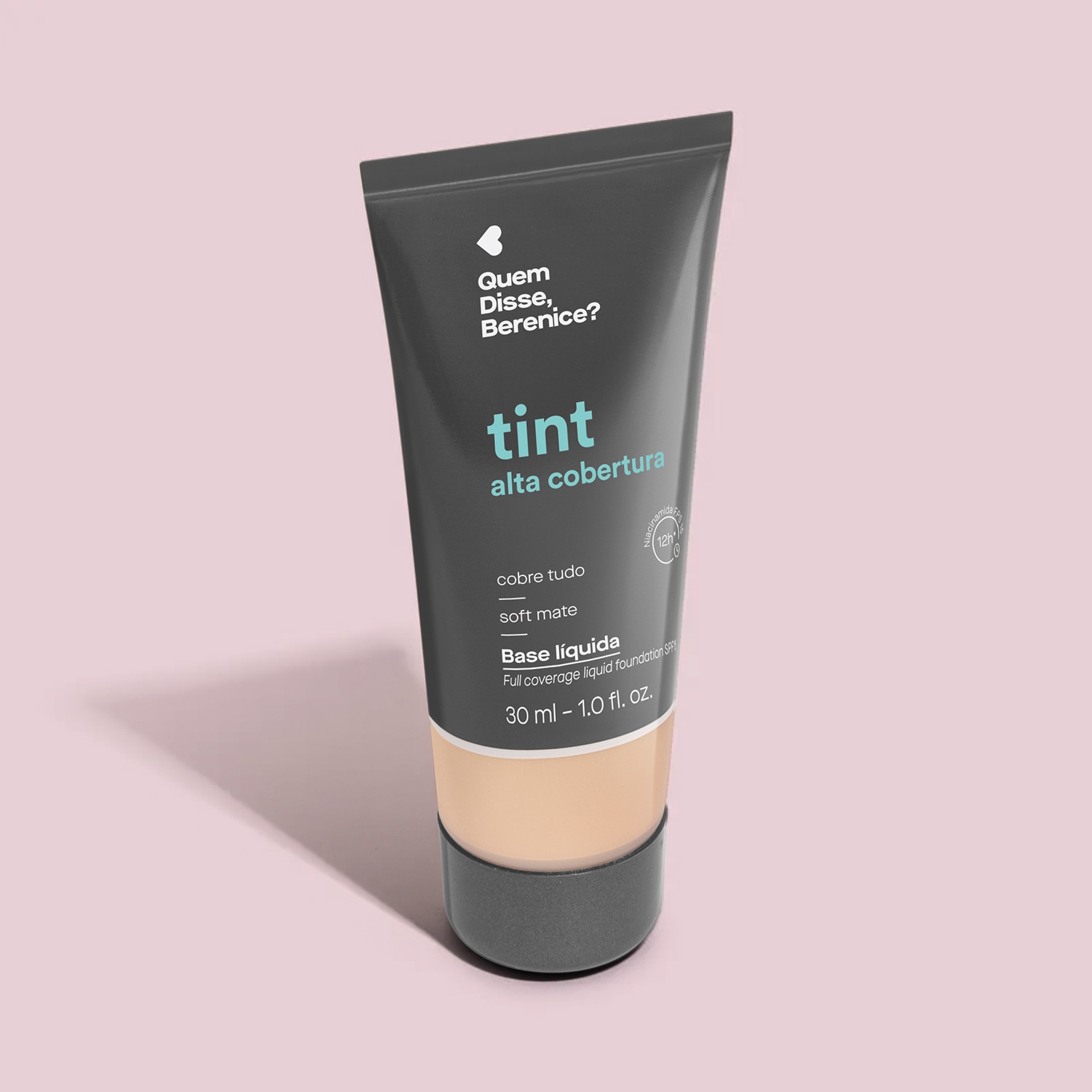 Base Líquida Tint Alta Cobertura Cor 100F Quem Disse, Berenice? 30ml