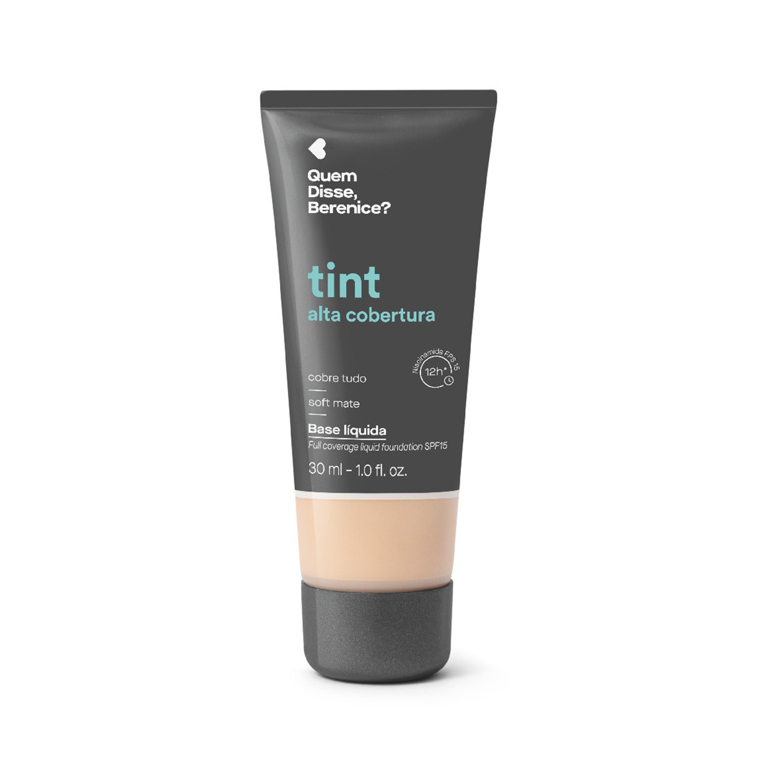 Base Líquida Tint Alta Cobertura Cor 100F Quem Disse, Berenice? 30ml