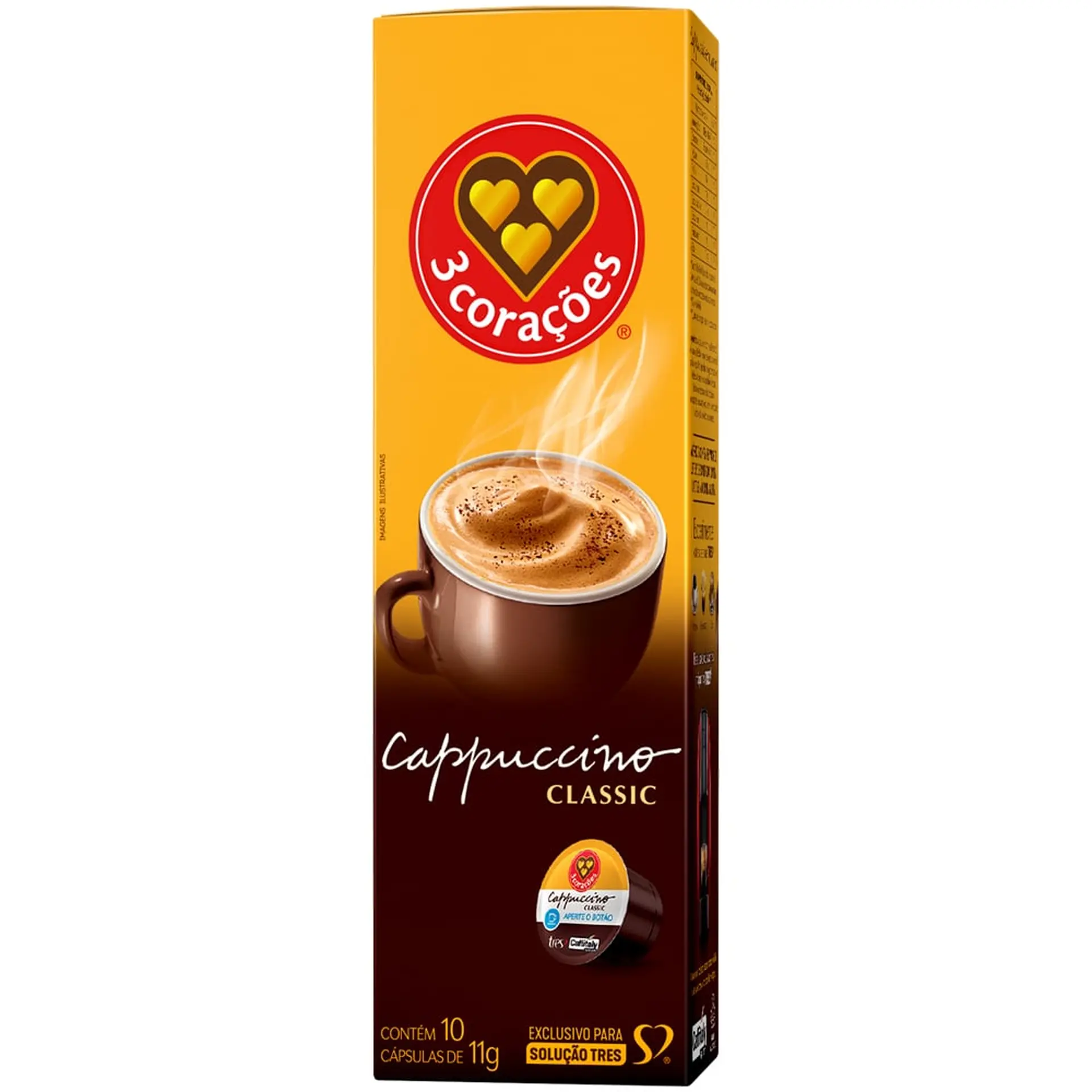 Cápsula de Café Três Corações Cappuccino 10 Unidades