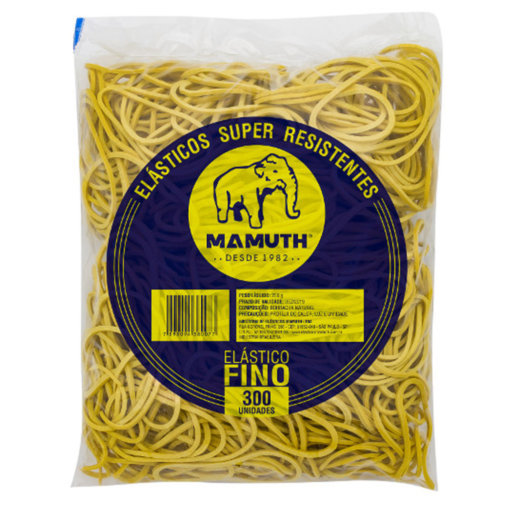 Elástico Amarelo Mamuth 300 Unidades - SUAF250GRS