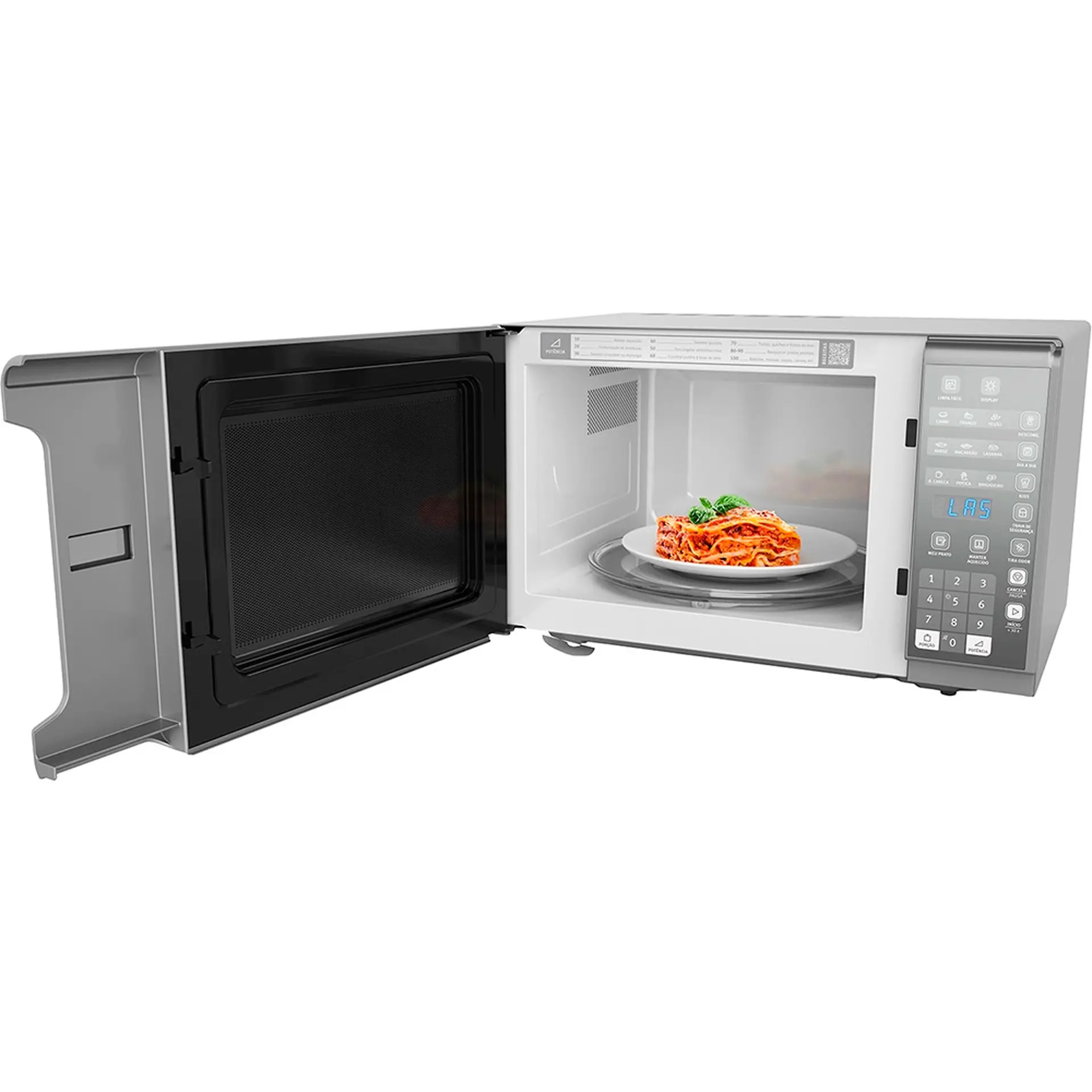 Micro-ondas Electrolux 31L 1500W Espelhado Painel integrado Tira Odor MI41S - Cinza - 220 Volts