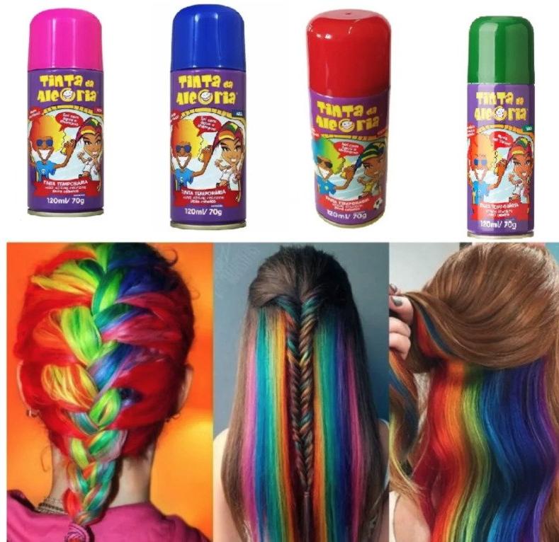 Tinta da Alegria Spray Colorido 150 ml Carnaval Preto