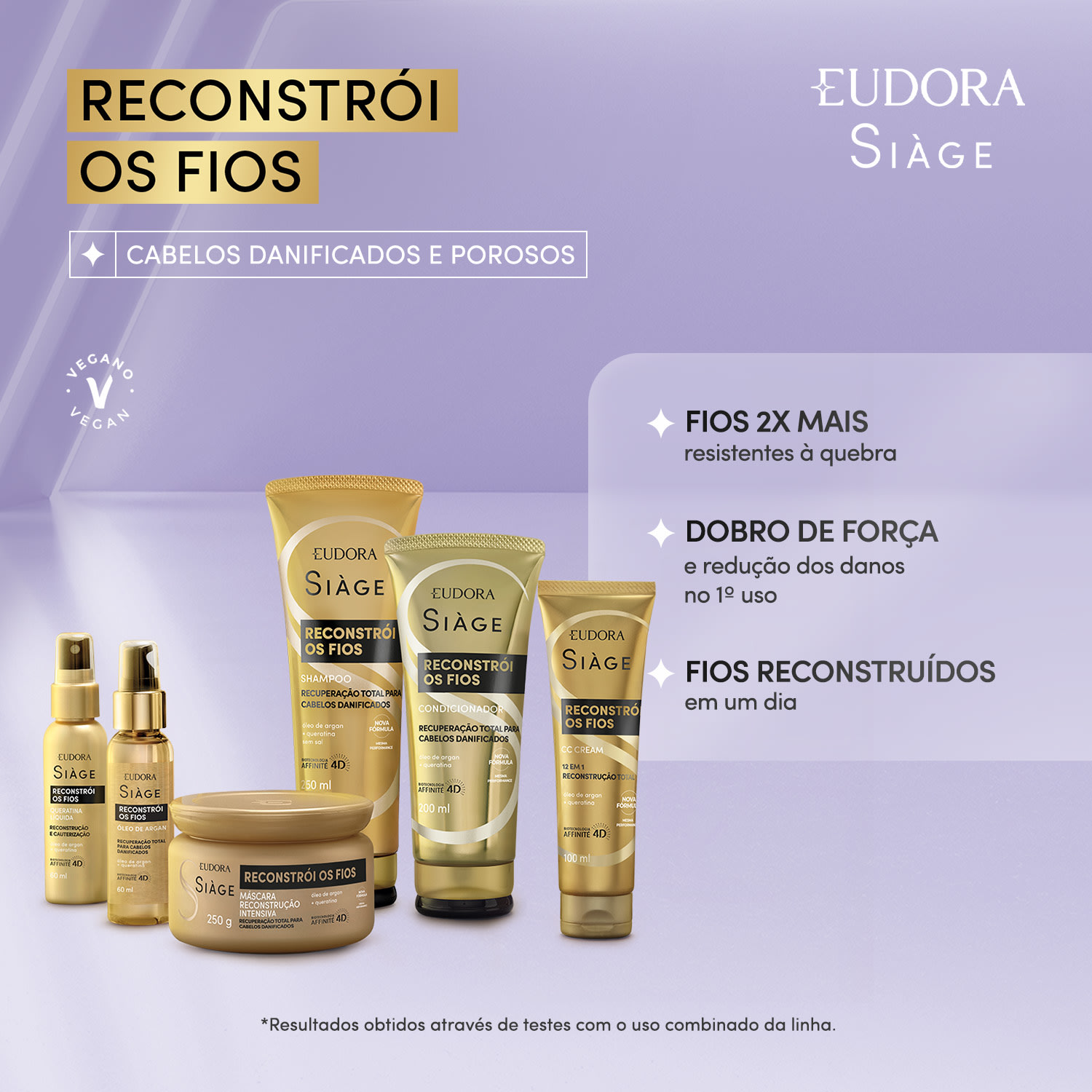Queratina Líquida Siàge Reconstrói Os Fios 60ml