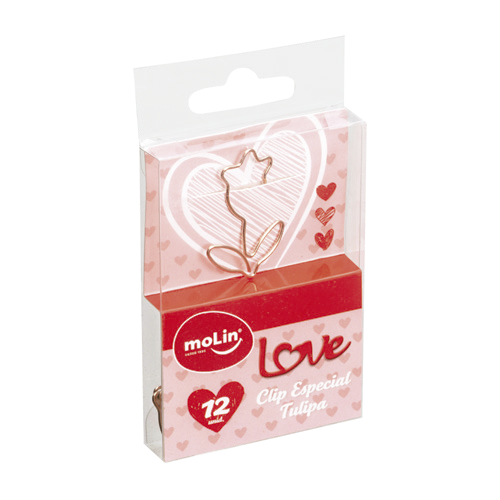 Clips Molin Especial Love Tulipa com 12 Unidades