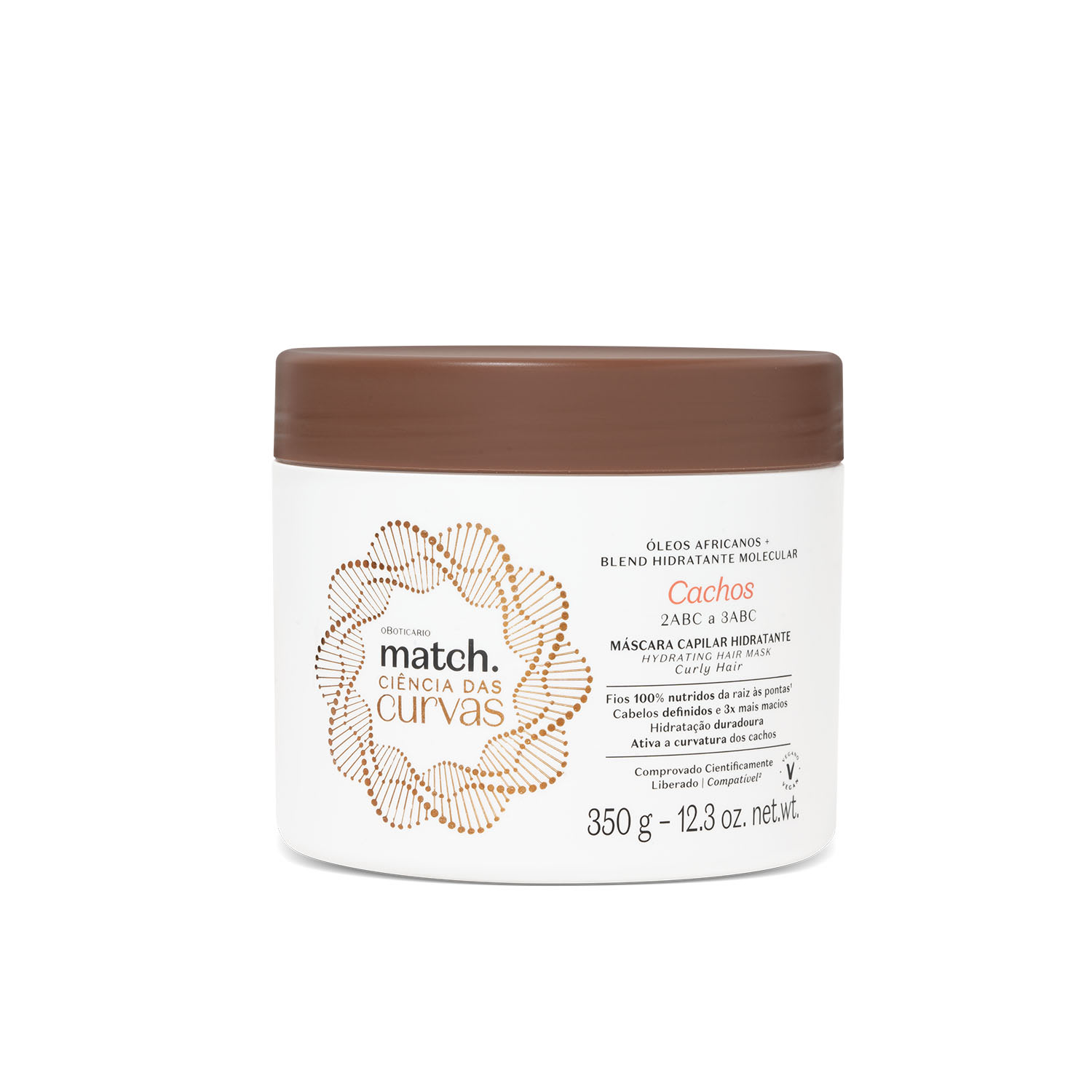 Máscara Capilar Hidratante Match Ciência das Curvas Cachos 350g