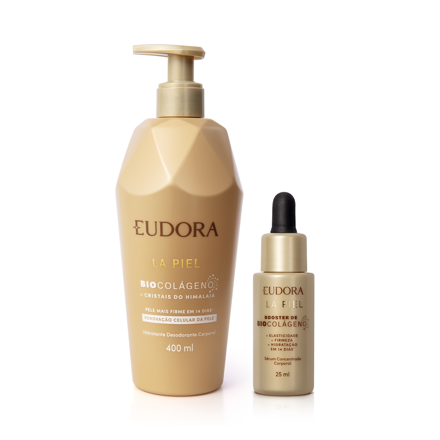 Combo La Piel: Hidratante Corporal Cristais do Himalaia 400ml + Sérum Corporal Booster de Biocolágeno 25ml