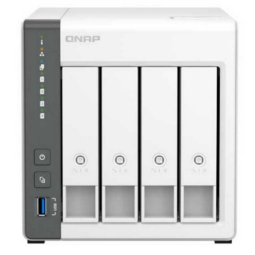 Storage QNAP NAS 4-Bay Suporta até 64TB Não Incluso - TS-433-4G