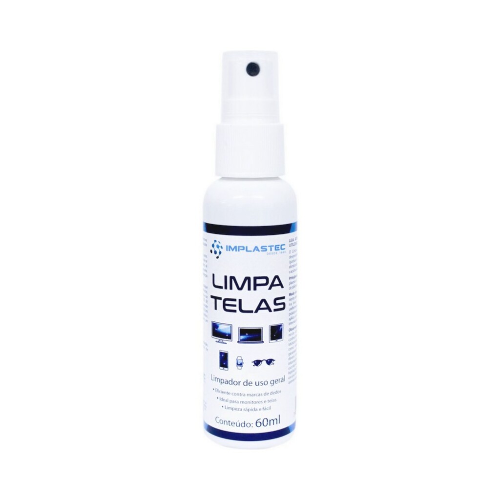 Limpa Tela Implastec para Monitores, Notebook, LCD 60ml - PACL6035CX
