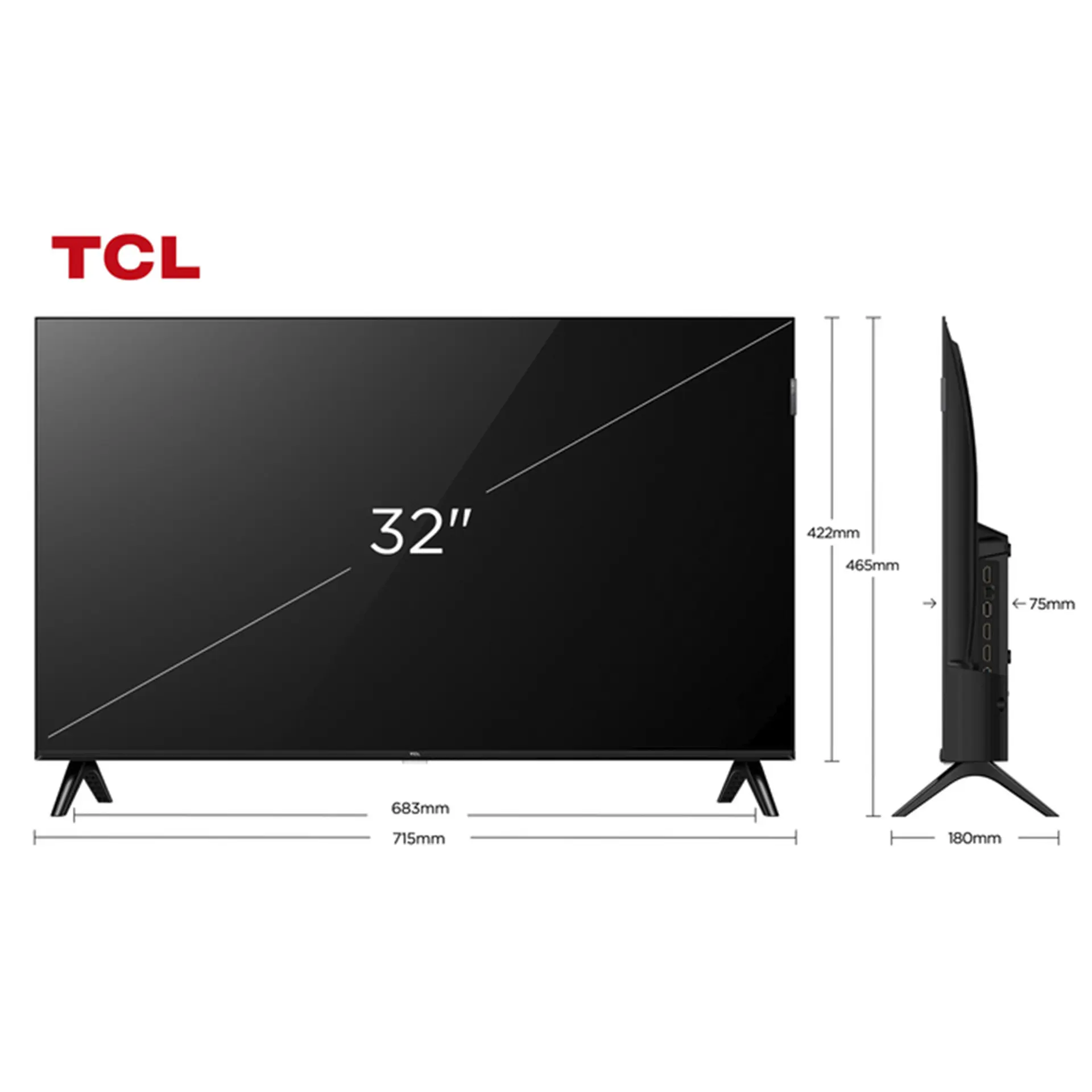 Smart TV TCL QLED 32" Full HD Google TV 32S5K