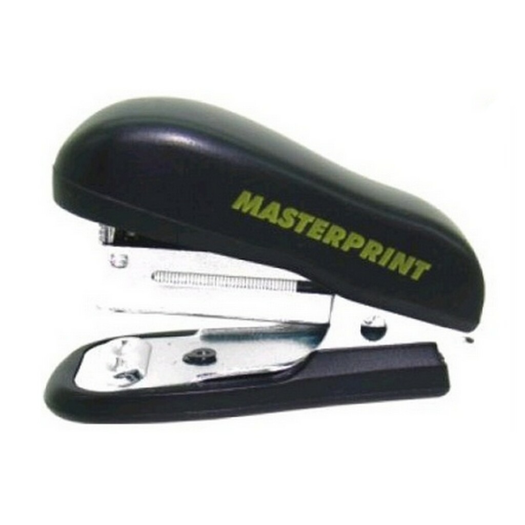 Grampeador Mini Mesa Metal 16 Folhas Preto Unitário - Masterprint - MP 305