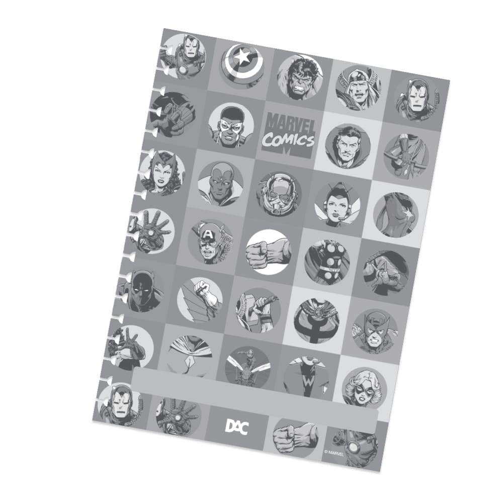 Caderno DAC Smart Universitário Marvel Comics com Folhas Reposicionáveis