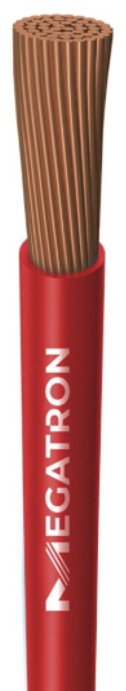 Cabo de Energia Flexível 750V 2,5mm Vermelho Megatron 7602 Rolo 100m