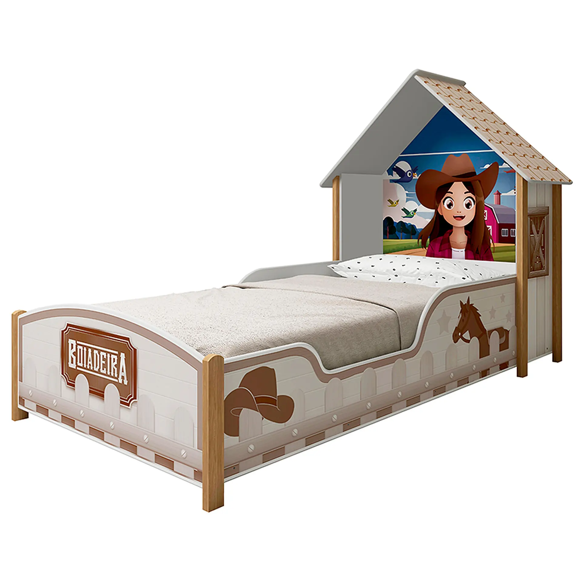 Cama Infantil Gelius Boiadeira - Branco