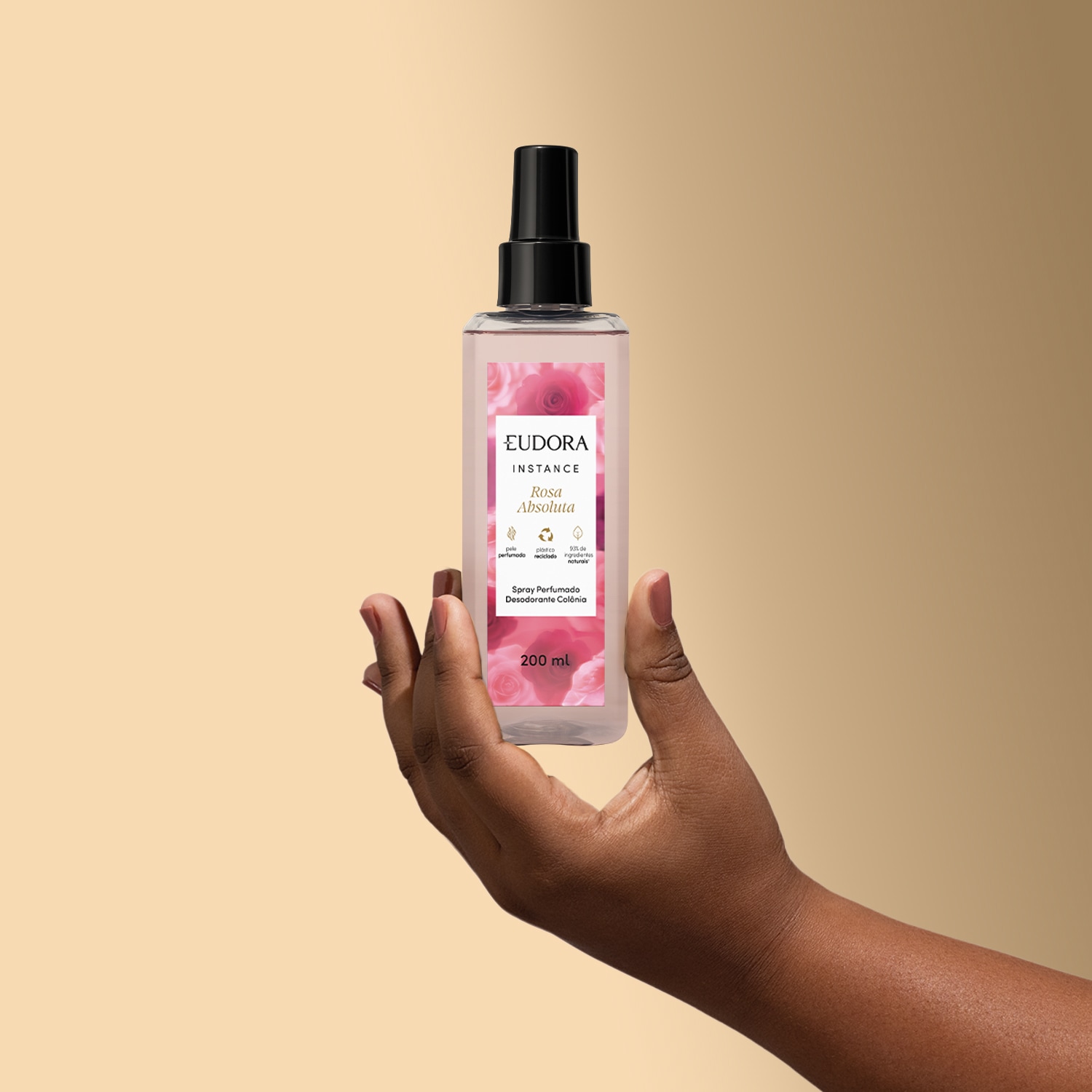 Spray Perfumado Desodorante Colônia Instance Rosa Absoluta 200ml