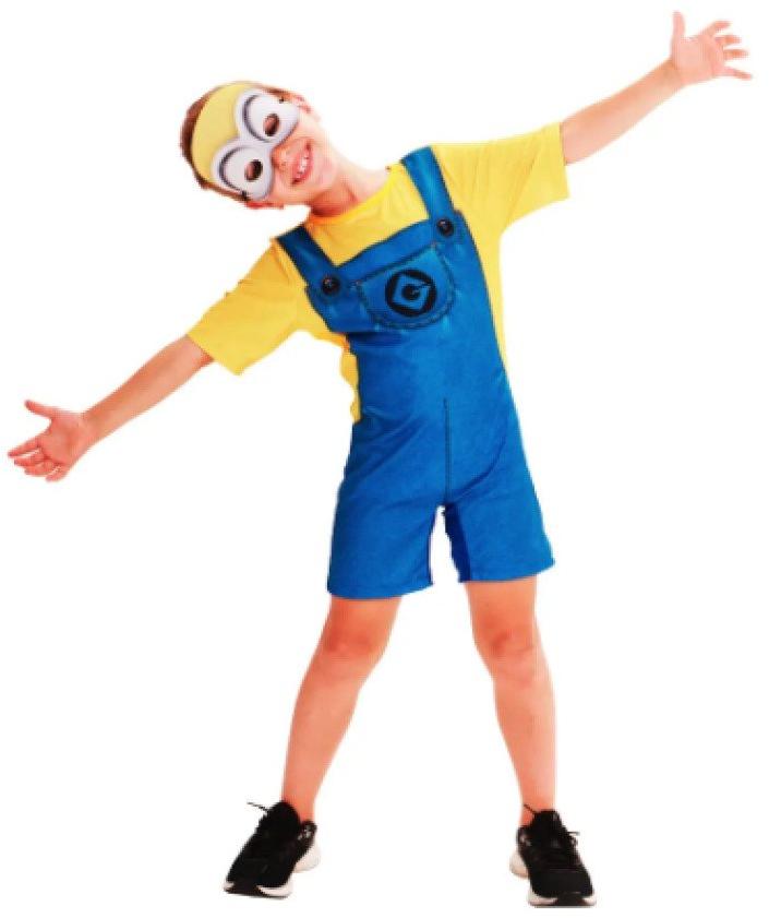 Fantasia Minions Bob Básica Tam P Super Magia
