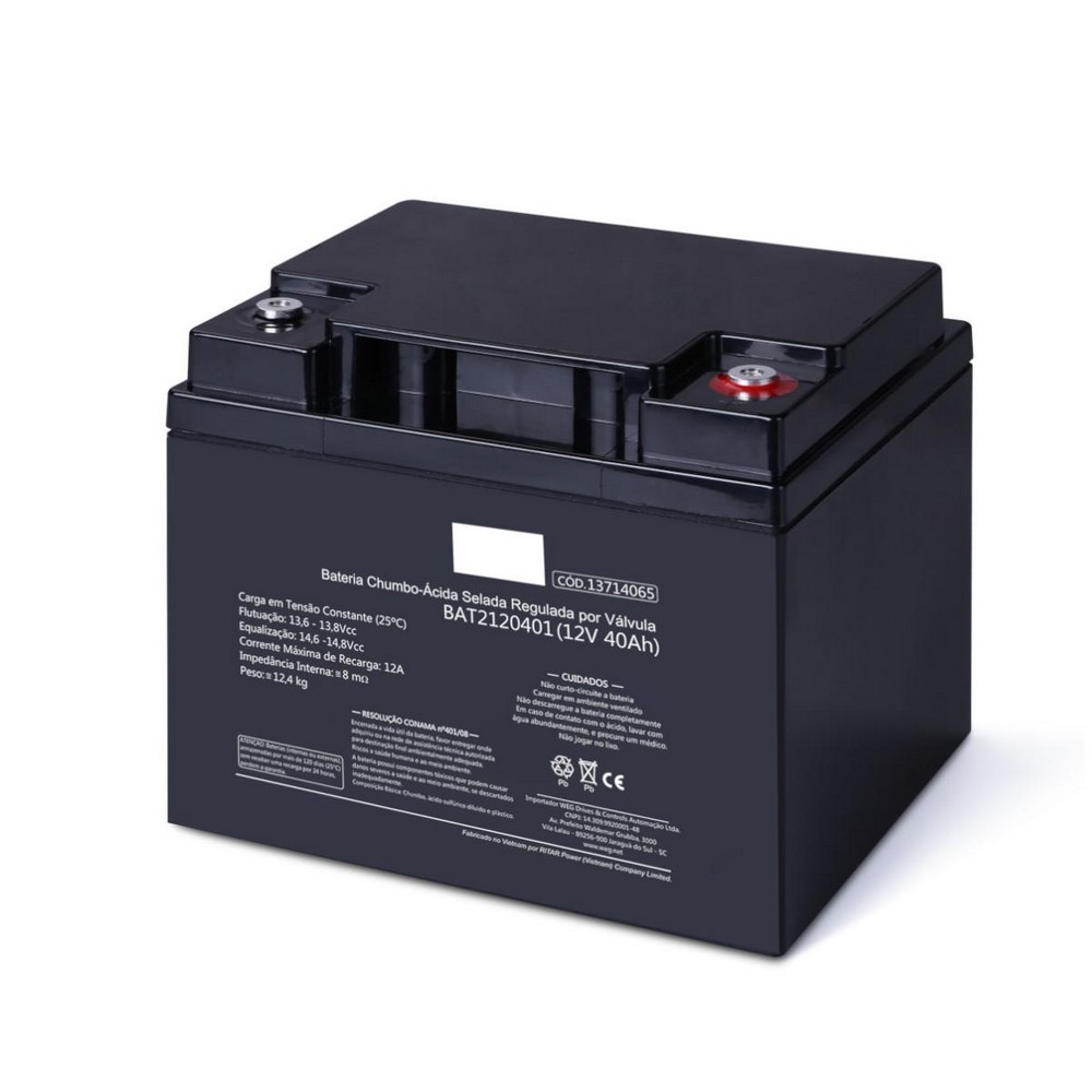 Bateria Selada para Alarmes e Nobreaks 40Ah 12V WEG 13714065